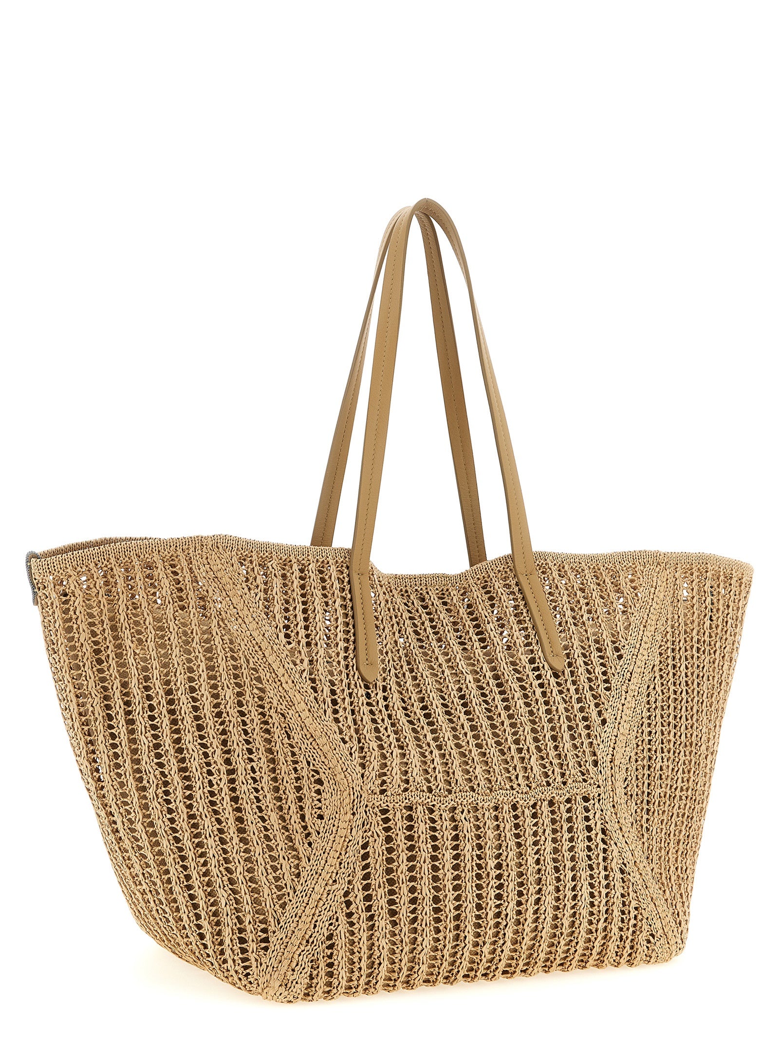 Brunello Cucinelli Beige Polyamid Umhängetasche