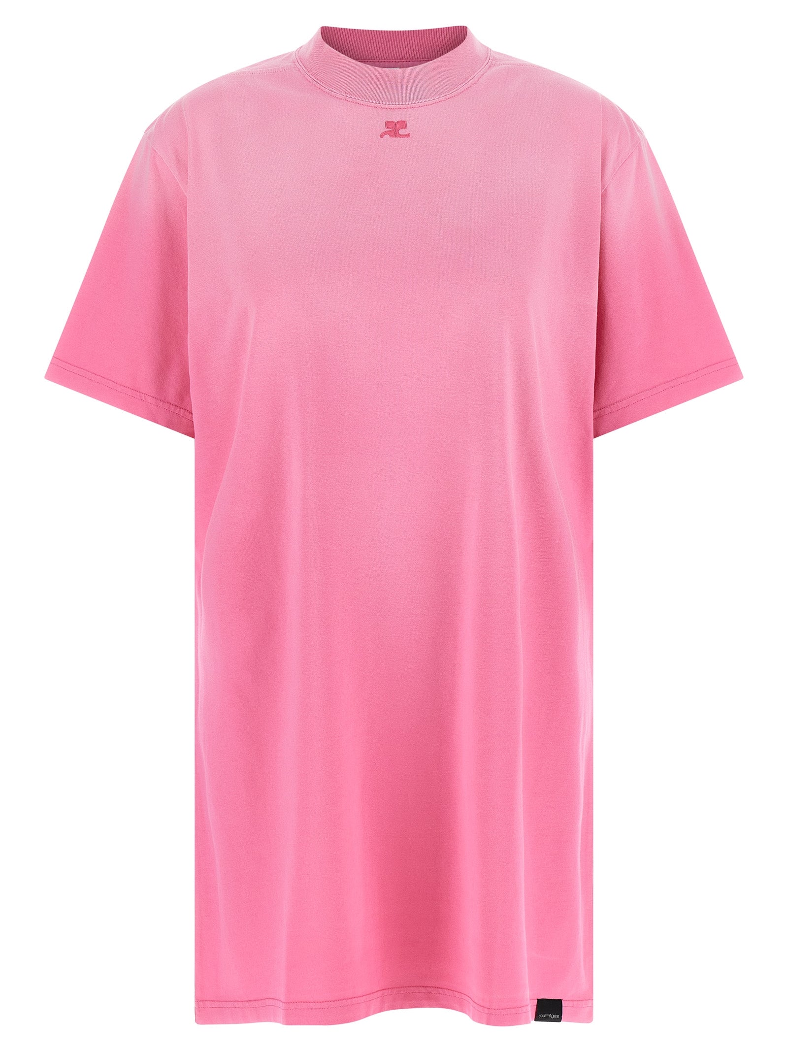 Courrèges Kurzes Kleid aus mehrfarbiger Baumwolle