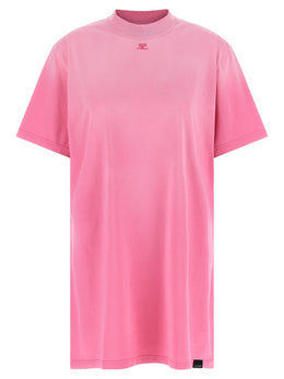 Courrèges Kurzes Kleid aus mehrfarbiger Baumwolle