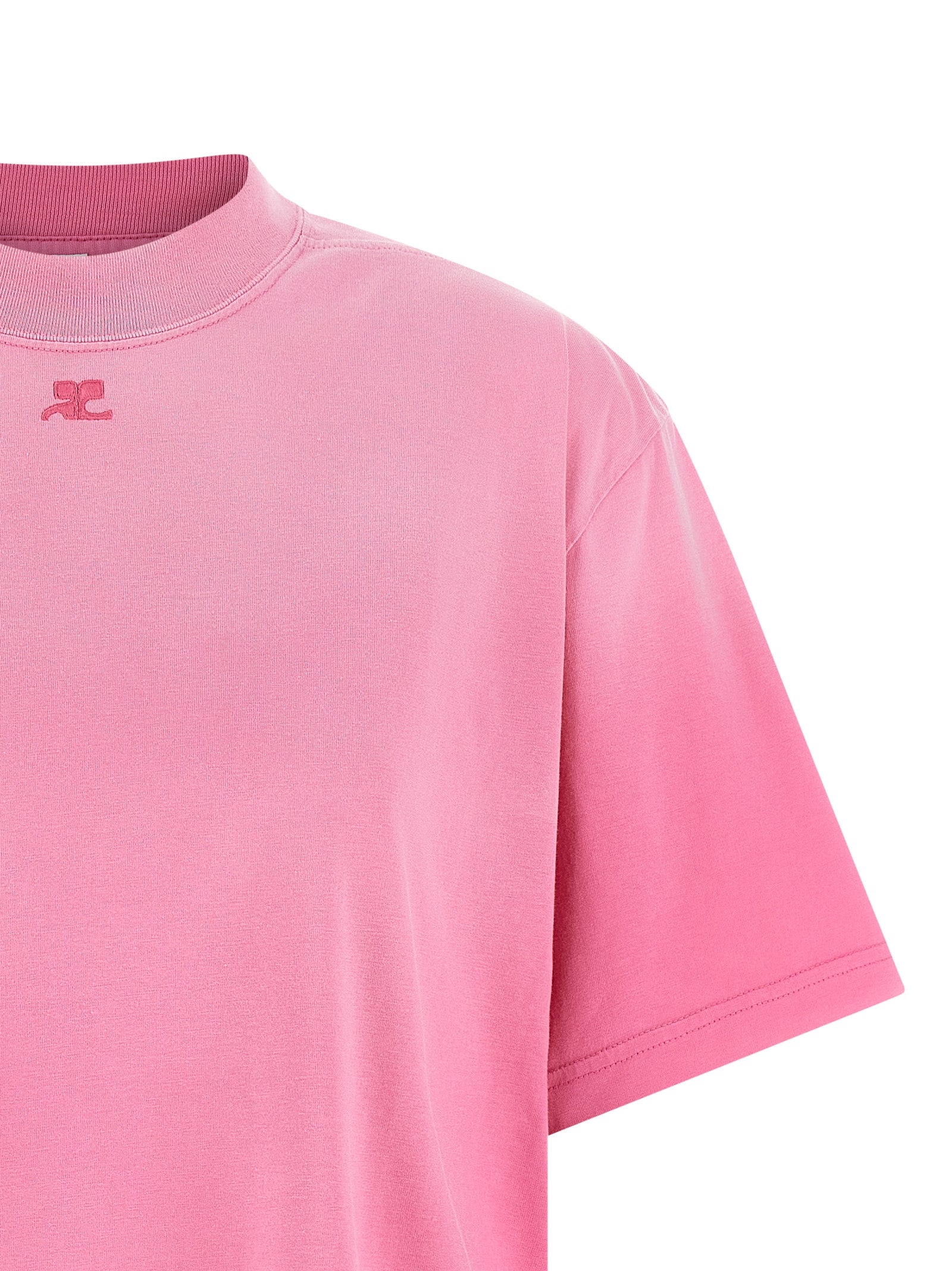 Courrèges Kurzes Kleid aus mehrfarbiger Baumwolle