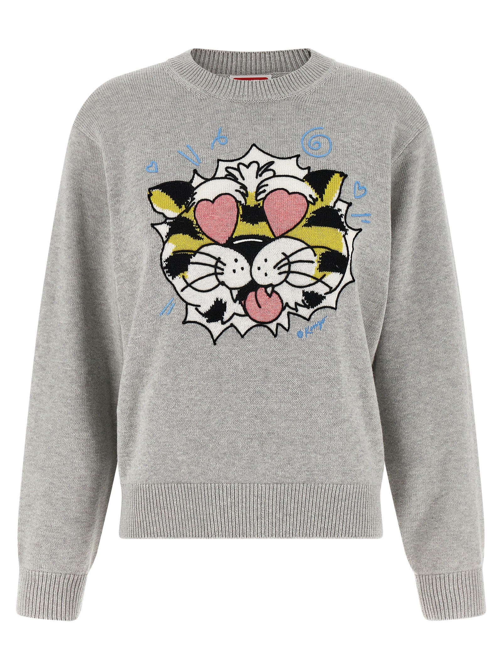 Kenzo Grauer Wollcardigan