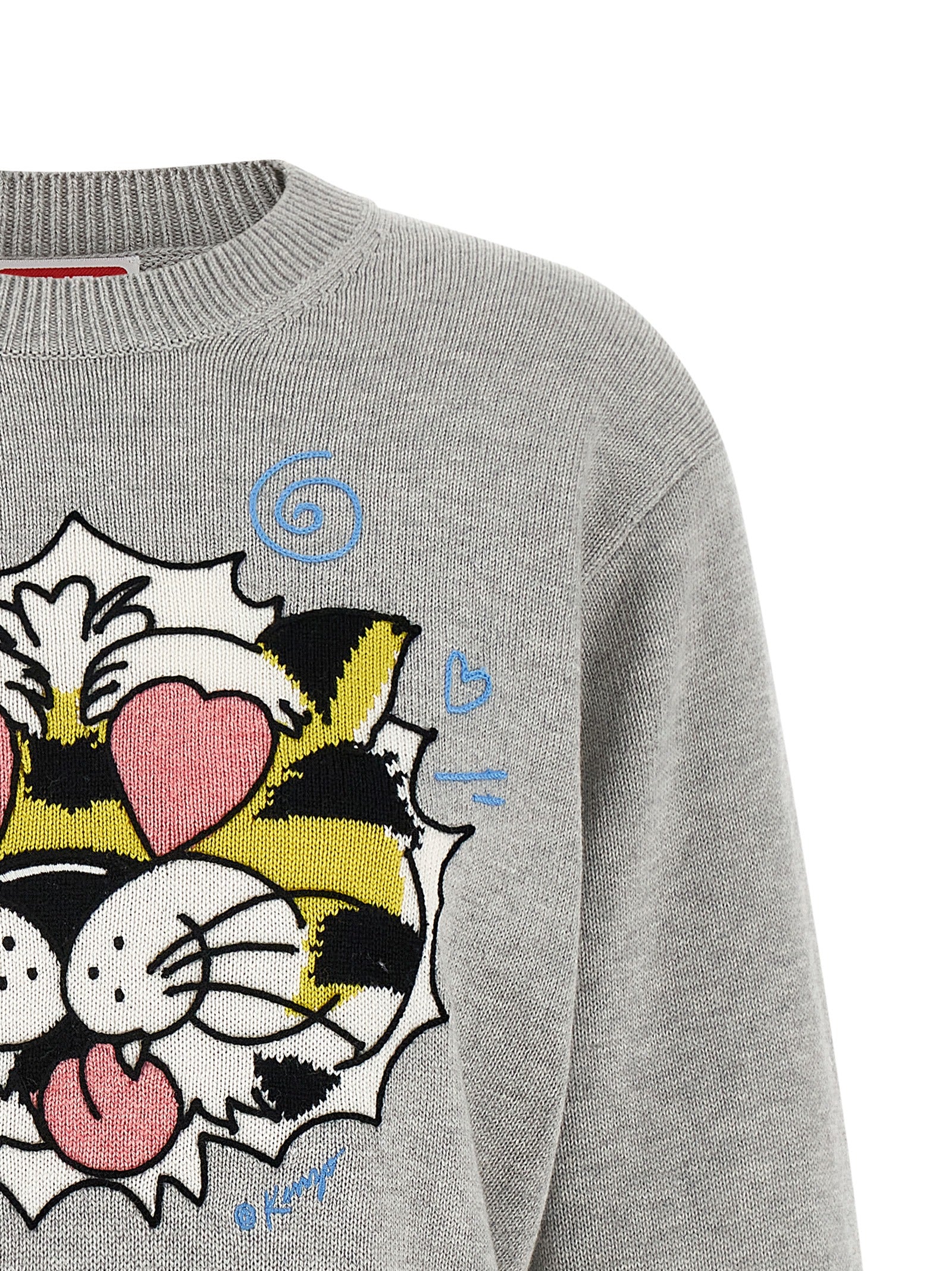 Kenzo Grauer Wollcardigan