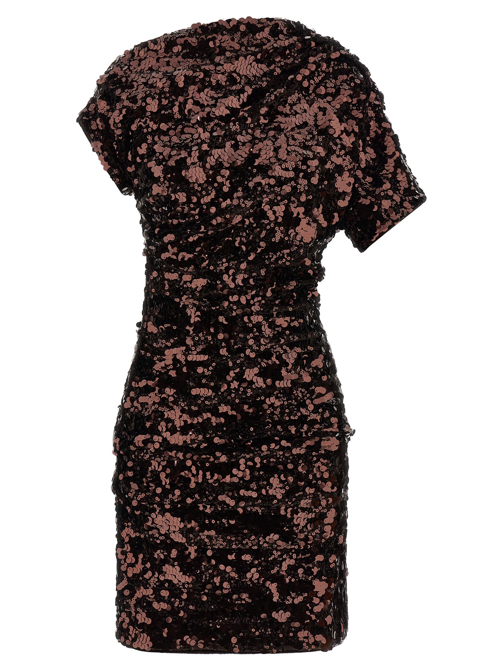 Ganni Kurzes Braunes Kleid Aus Polyester