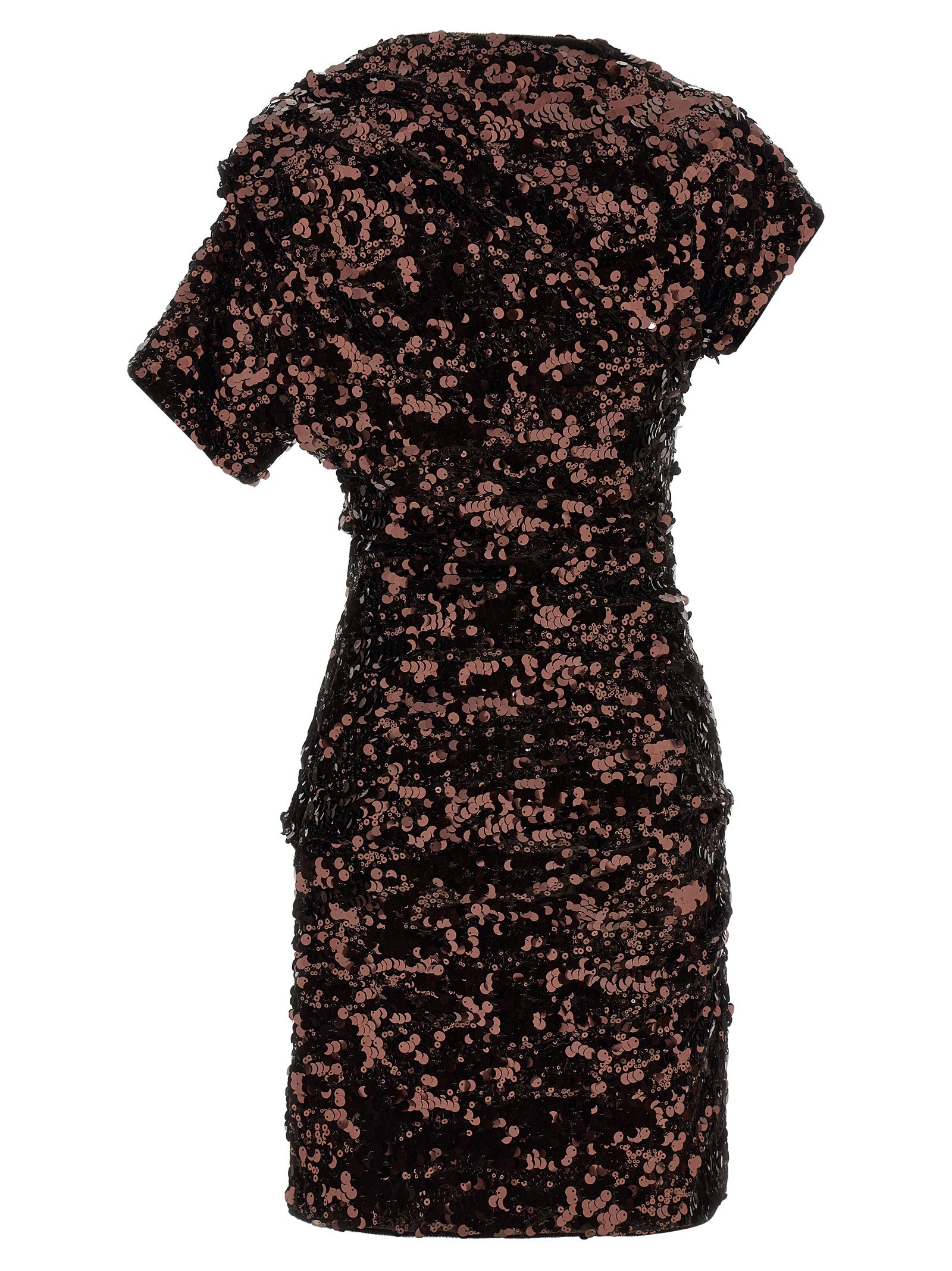 Ganni Kurzes Braunes Kleid Aus Polyester
