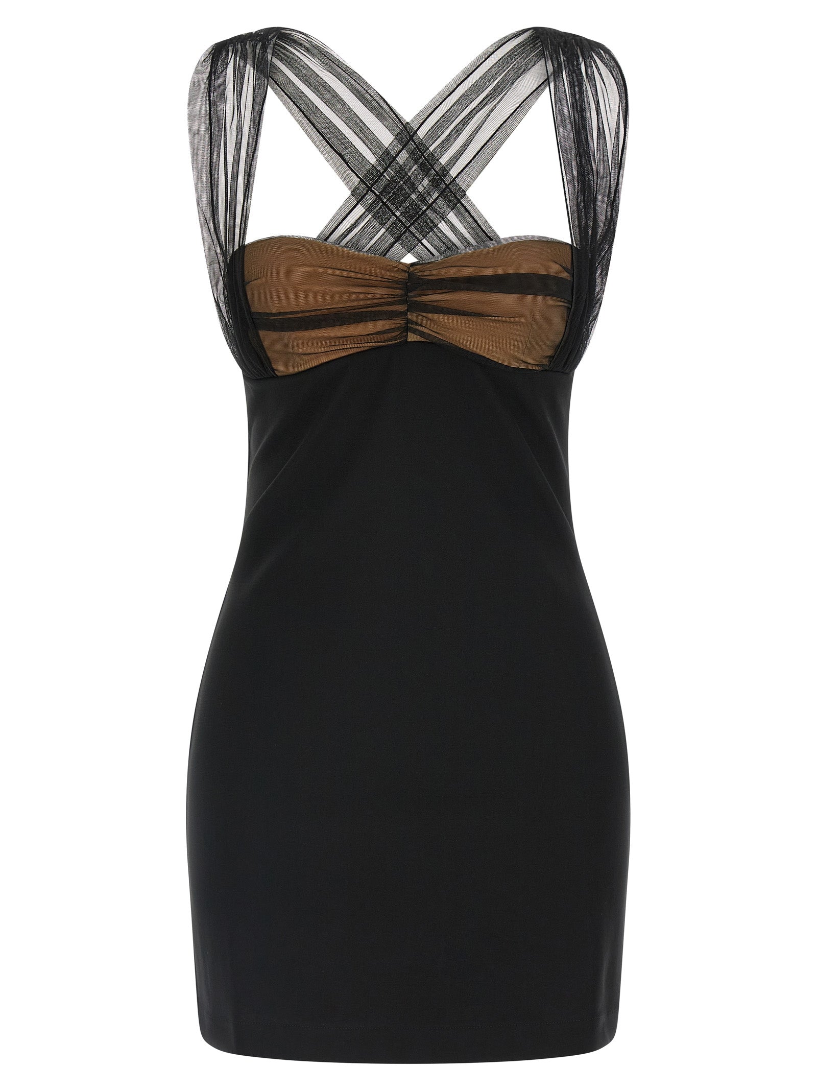 Nensi Dojaka Schwarzes Viskose-Kurzkleid
