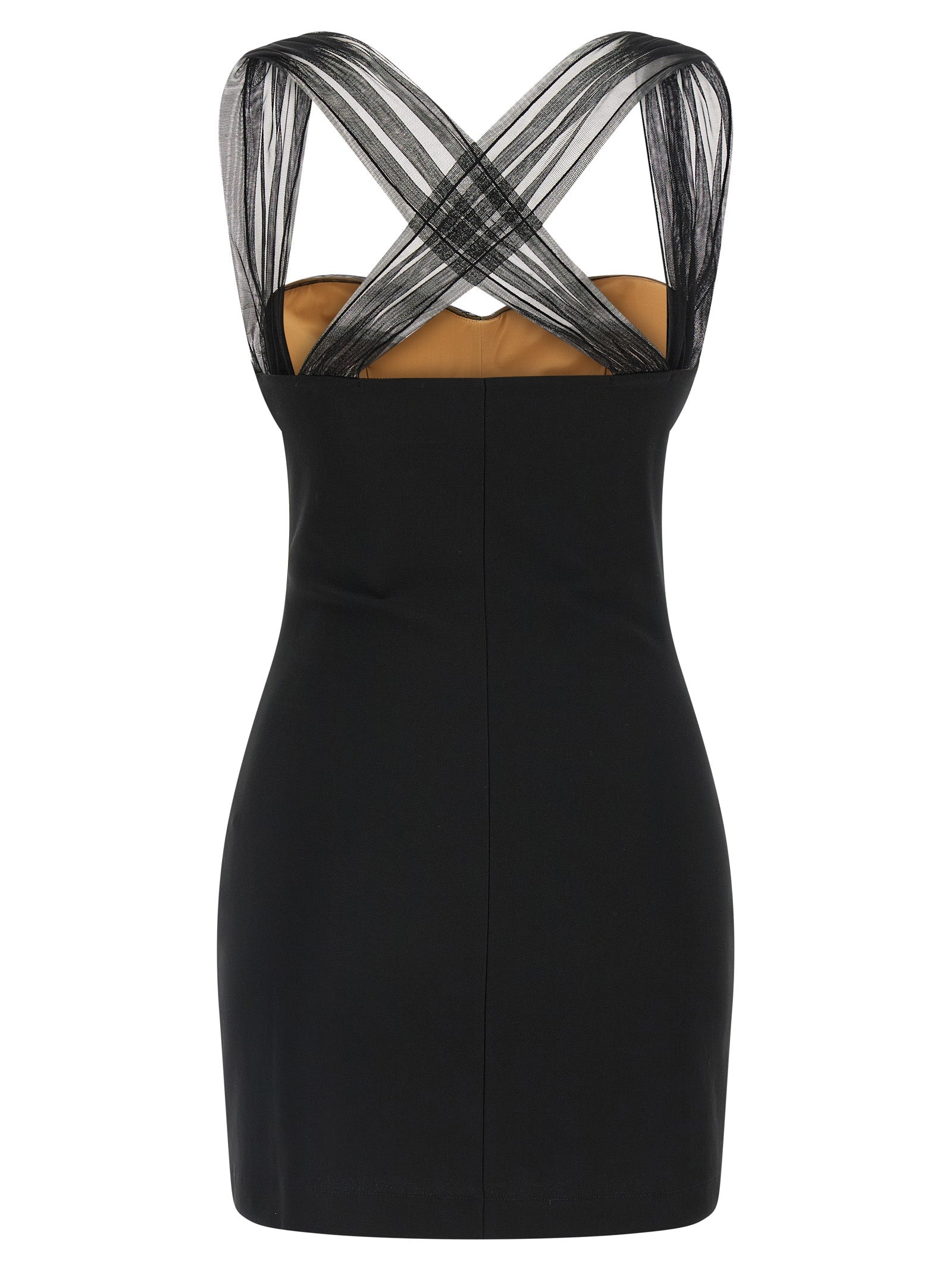 Nensi Dojaka Schwarzes Viskose-Kurzkleid