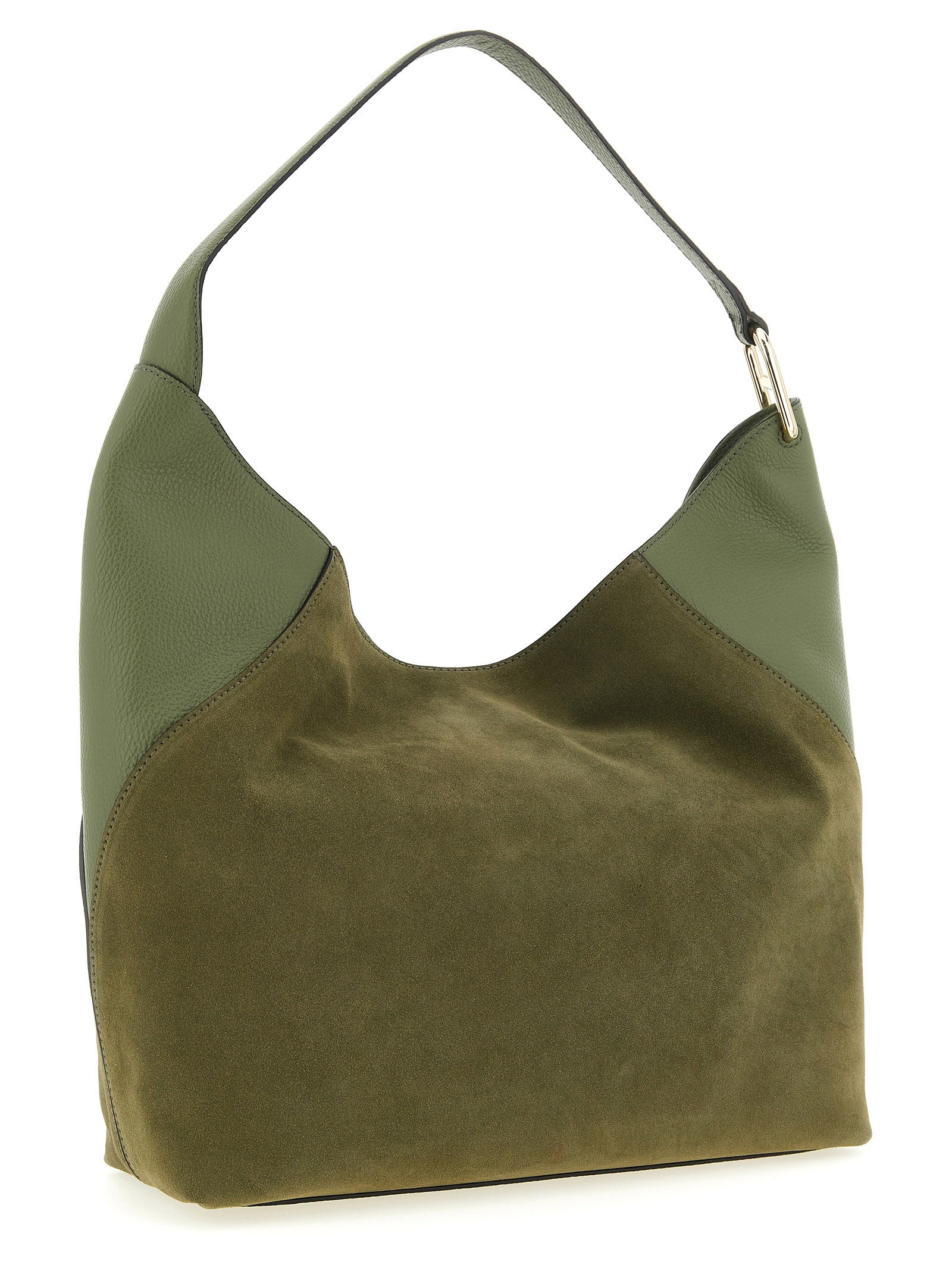 Furla Zweifarbige Schultertasche aus Kalbsleder