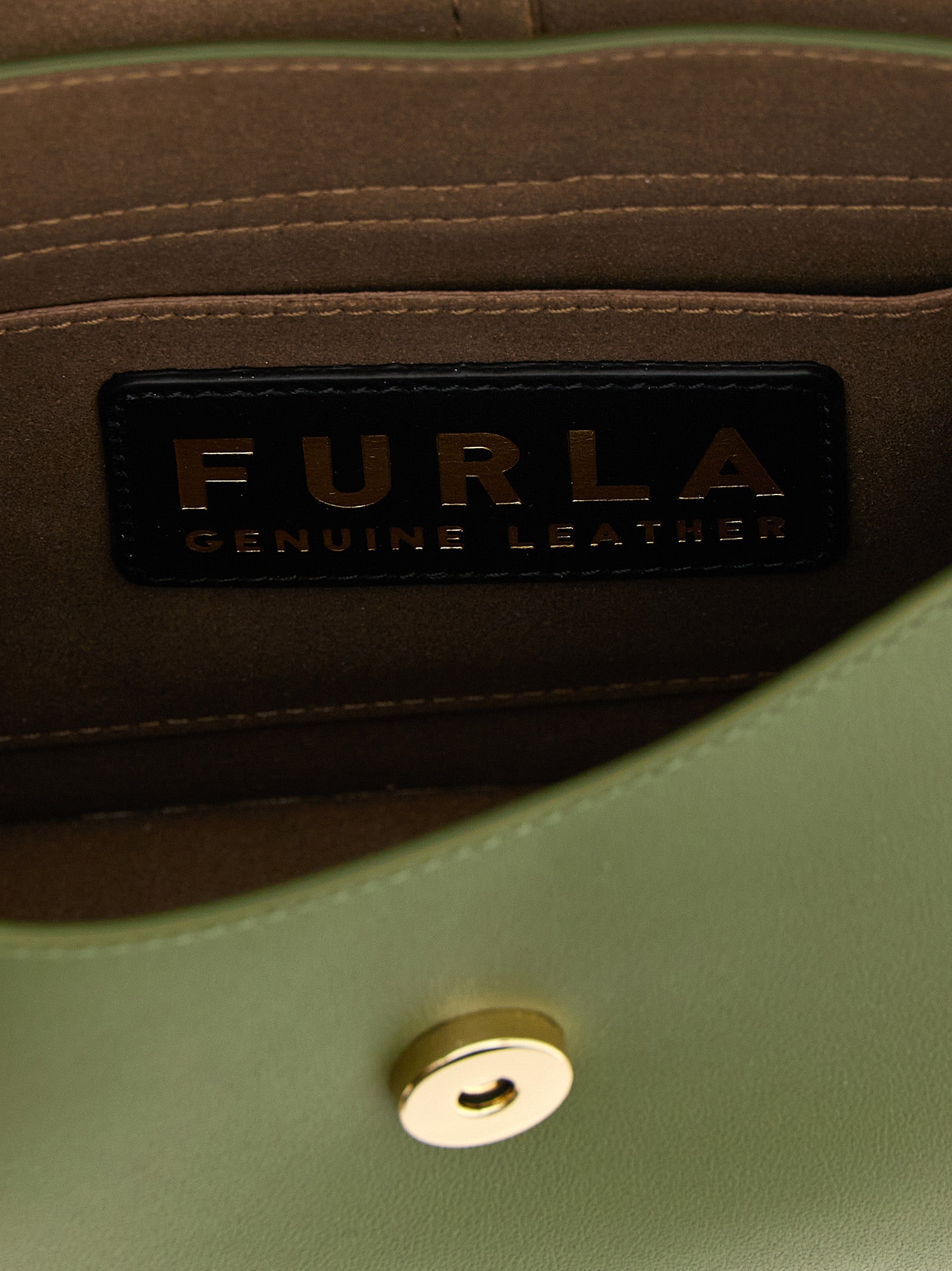 Furla Zweifarbige Schultertasche aus Kalbsleder