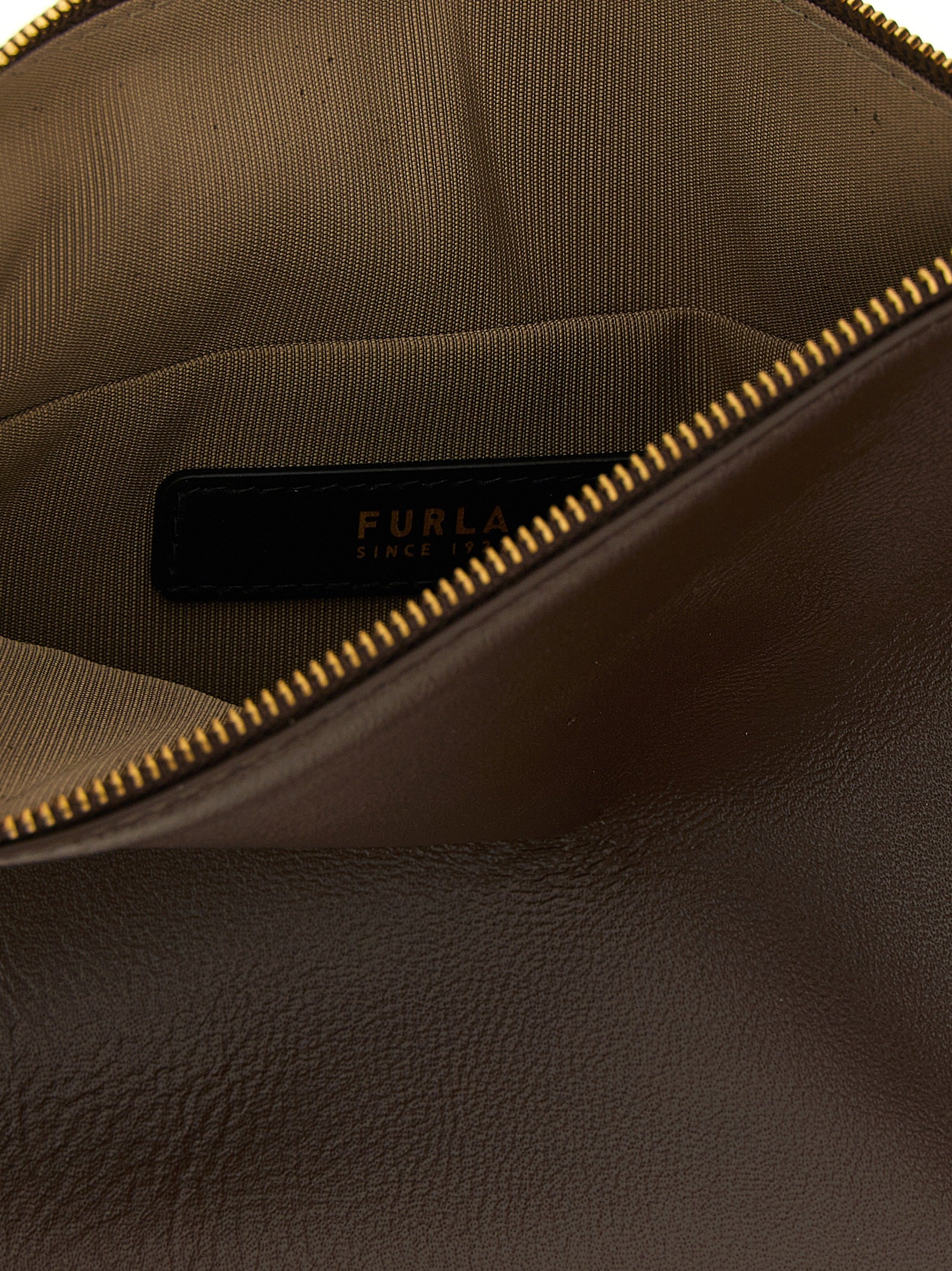 Furla Schultertasche aus braunem Lammleder