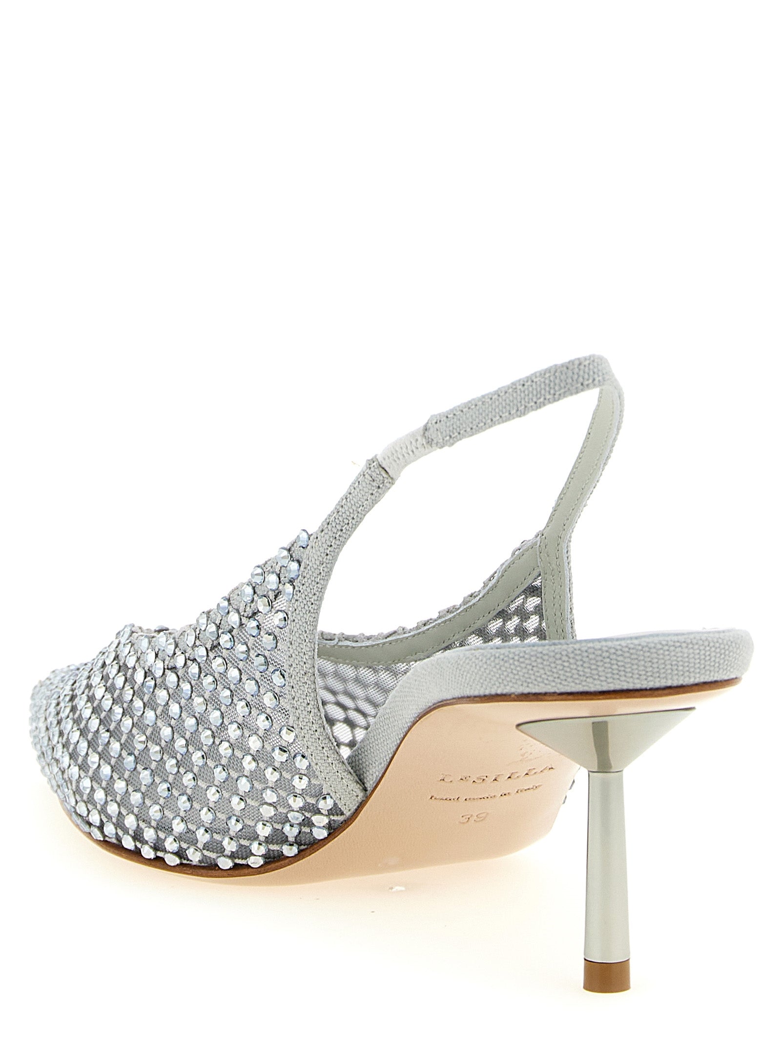 LE SILLA Graue Pumps aus Polyester mit mittlerem Absatz