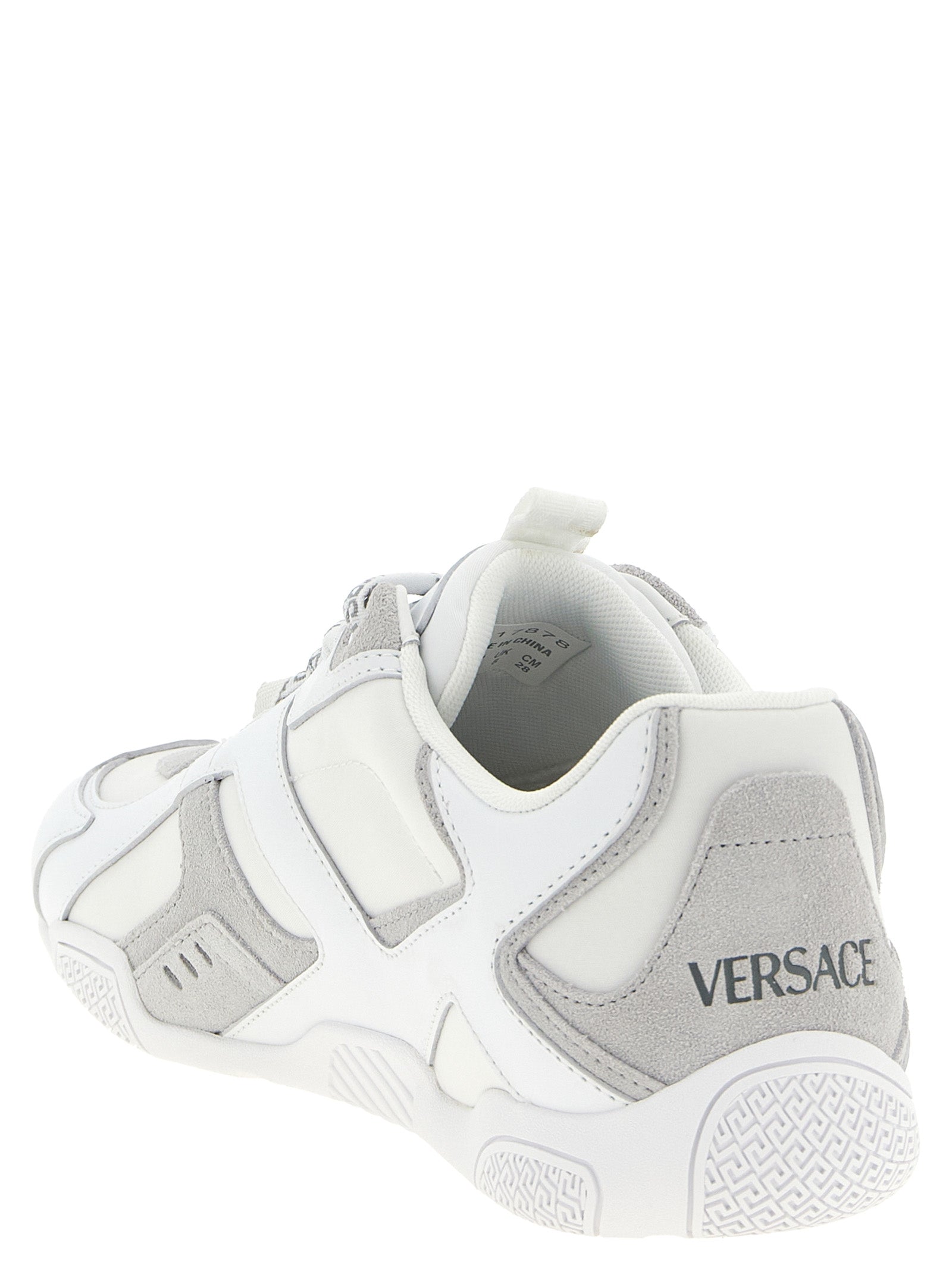 Versace Weiße Kalbsleder-Sneaker im Athletic-Look