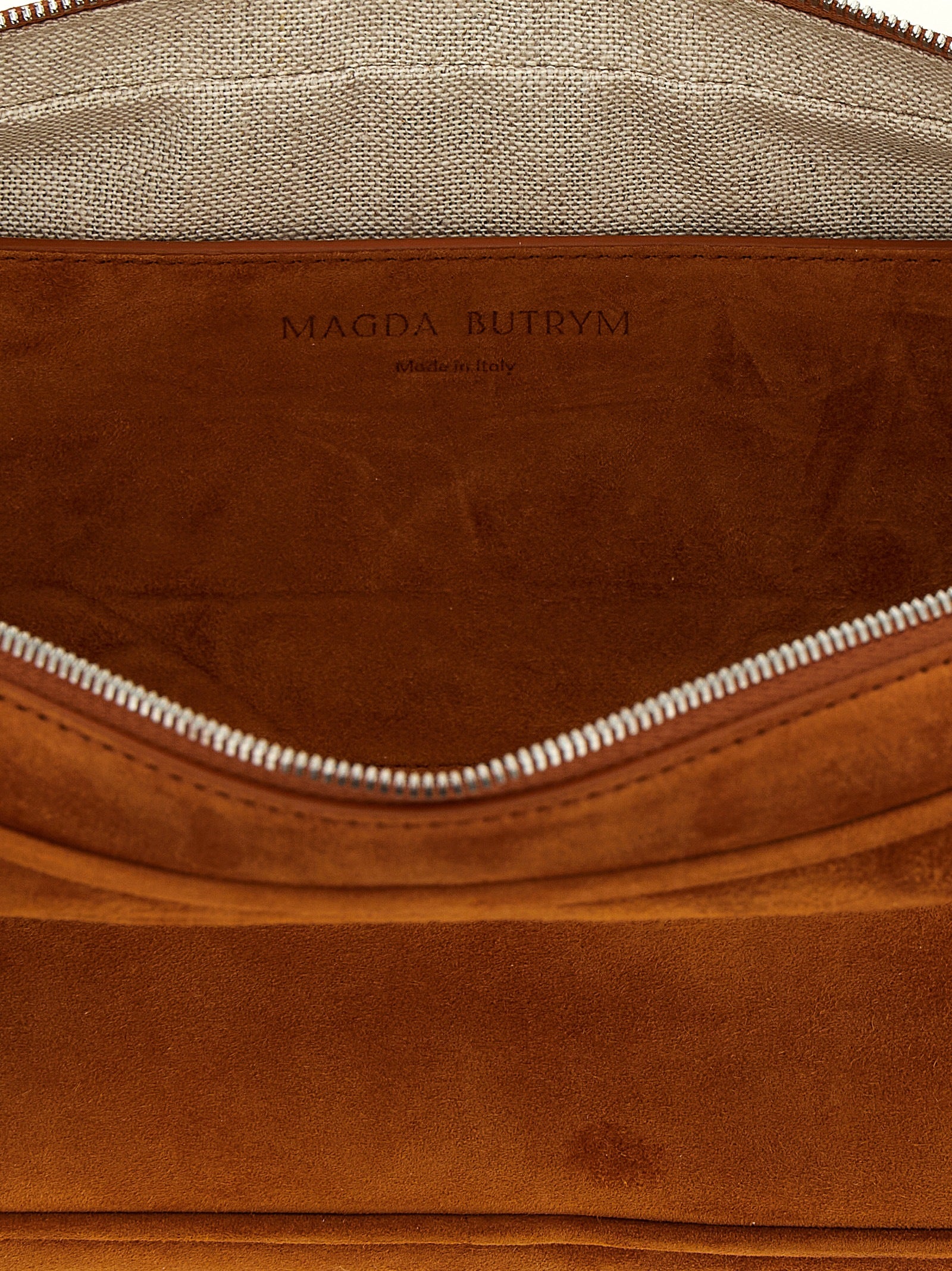 Magda Butrym Braunes Kalbsleder Damen Crossbody Tasche