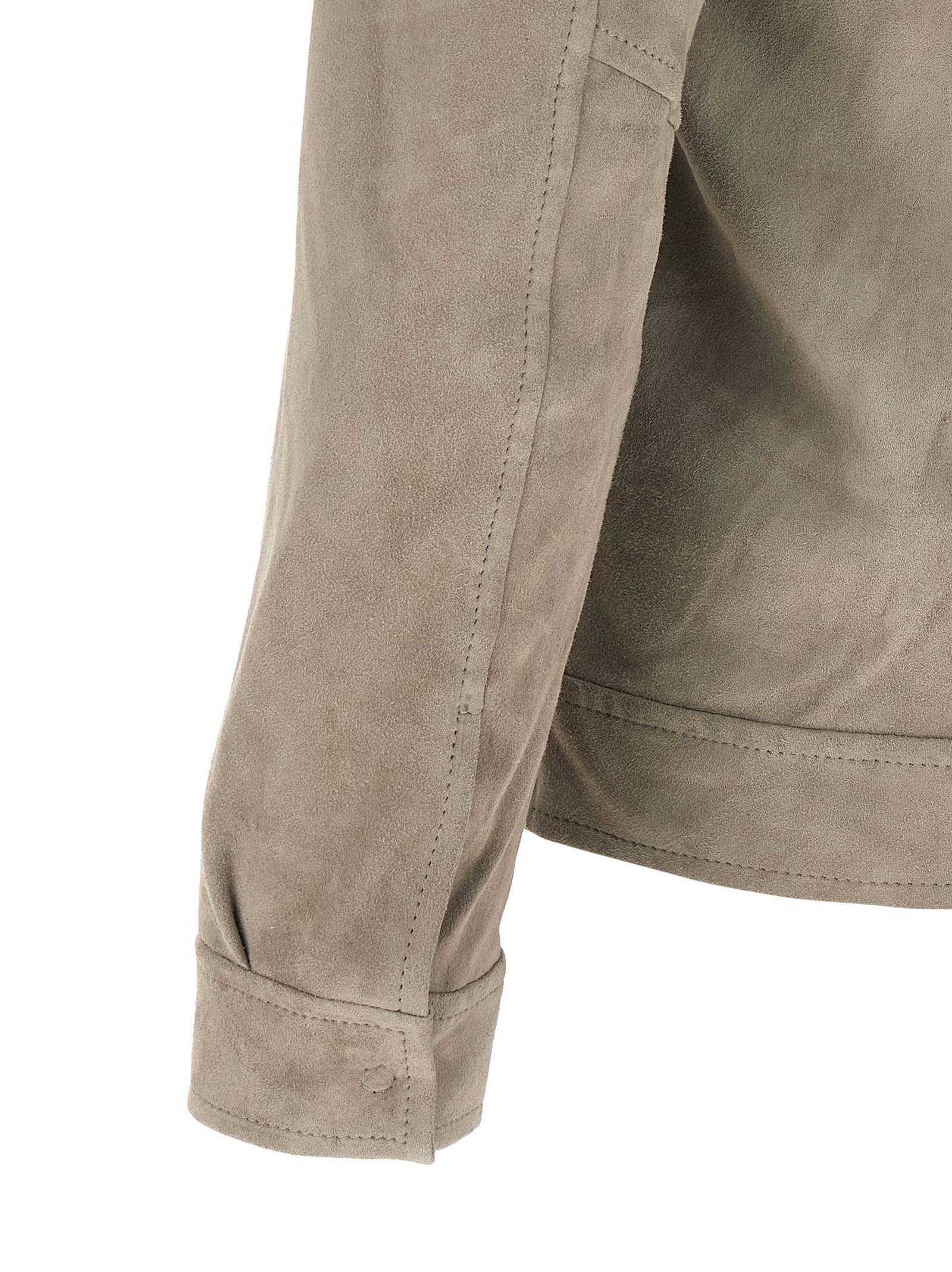 GIORGIO BRATO Graue Lammlederjacke