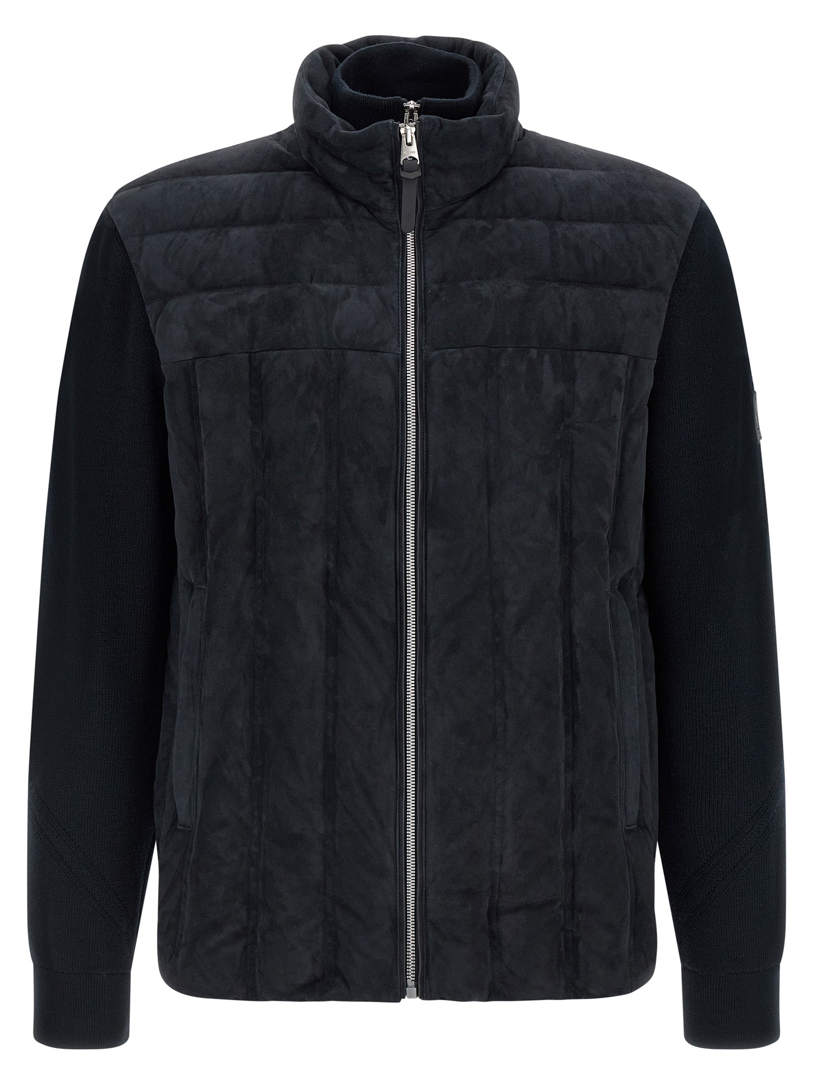 Mackage Blaue Jacke aus reiner Schurwolle in voller Länge