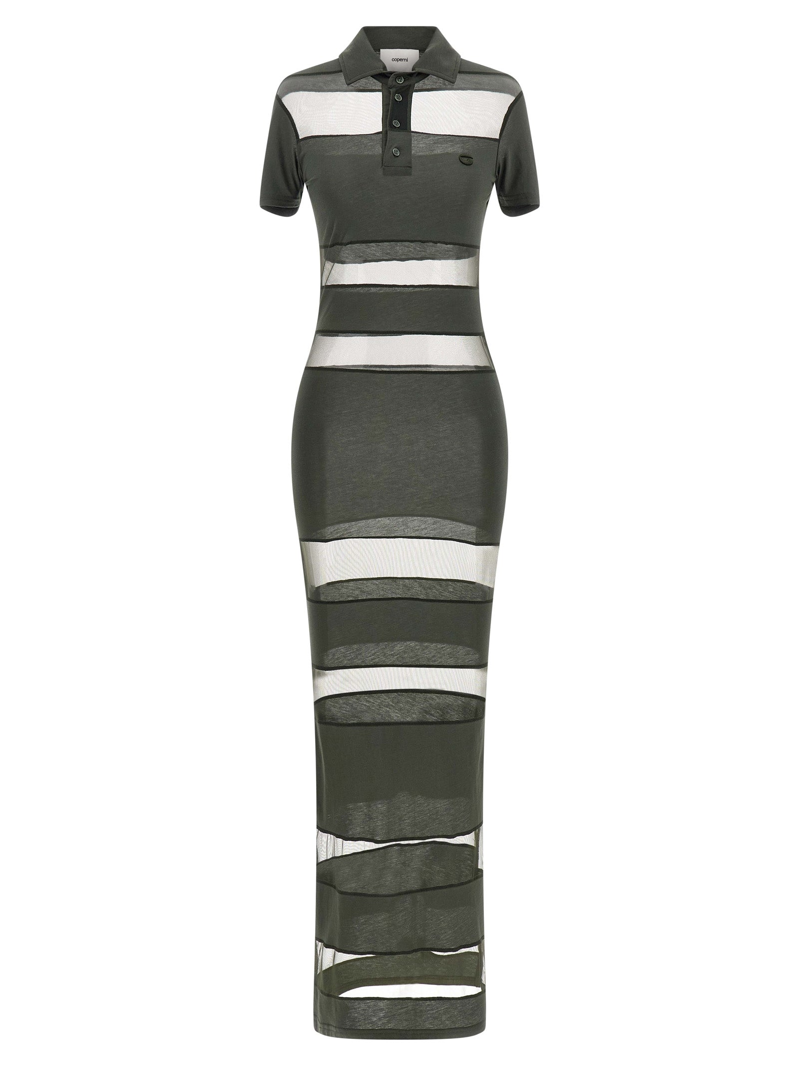 Coperni Zweifarbige Baumwoll-Maxikleid