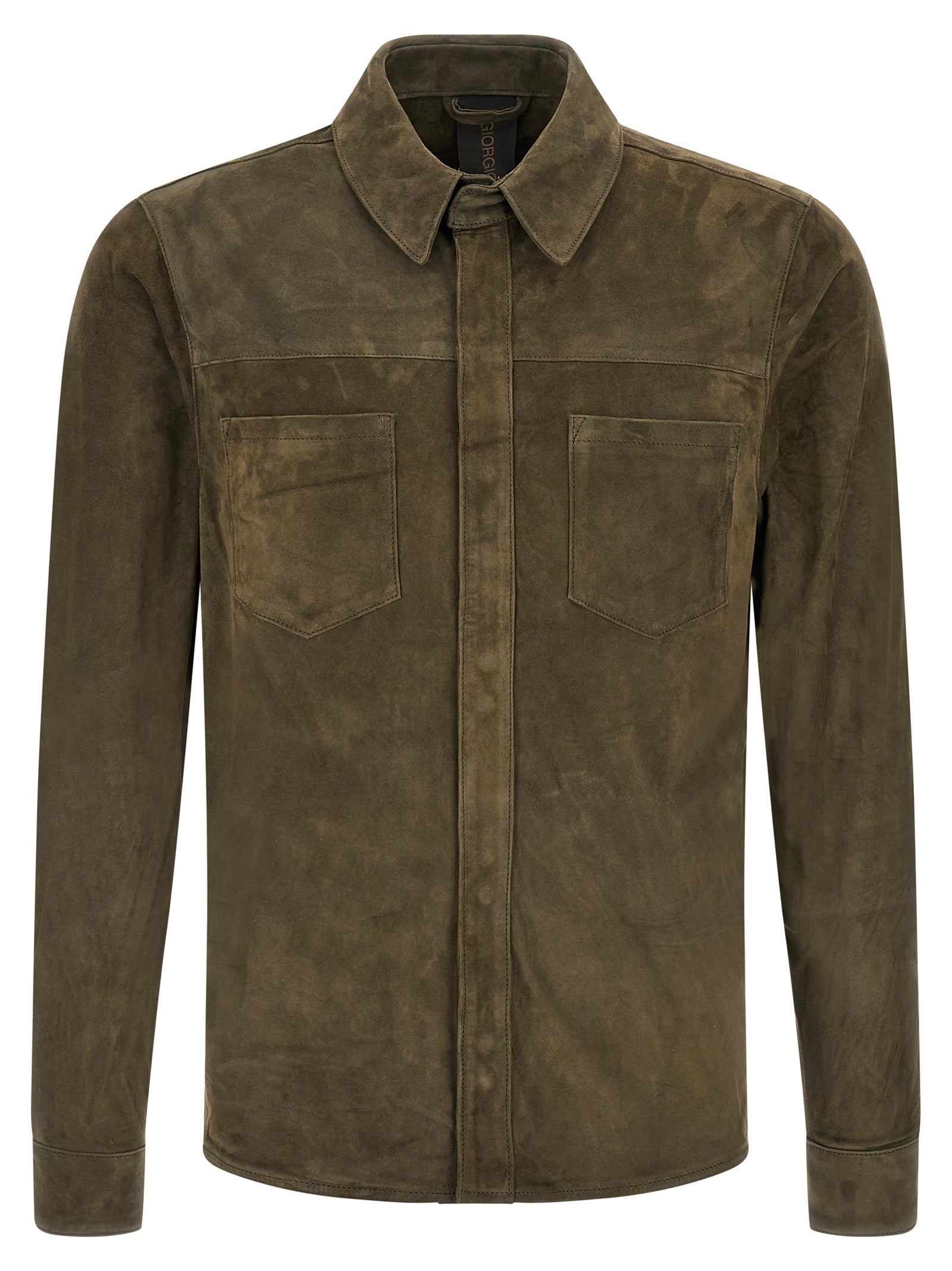 GIORGIO BRATO Zweifarbige Wildlederbluse