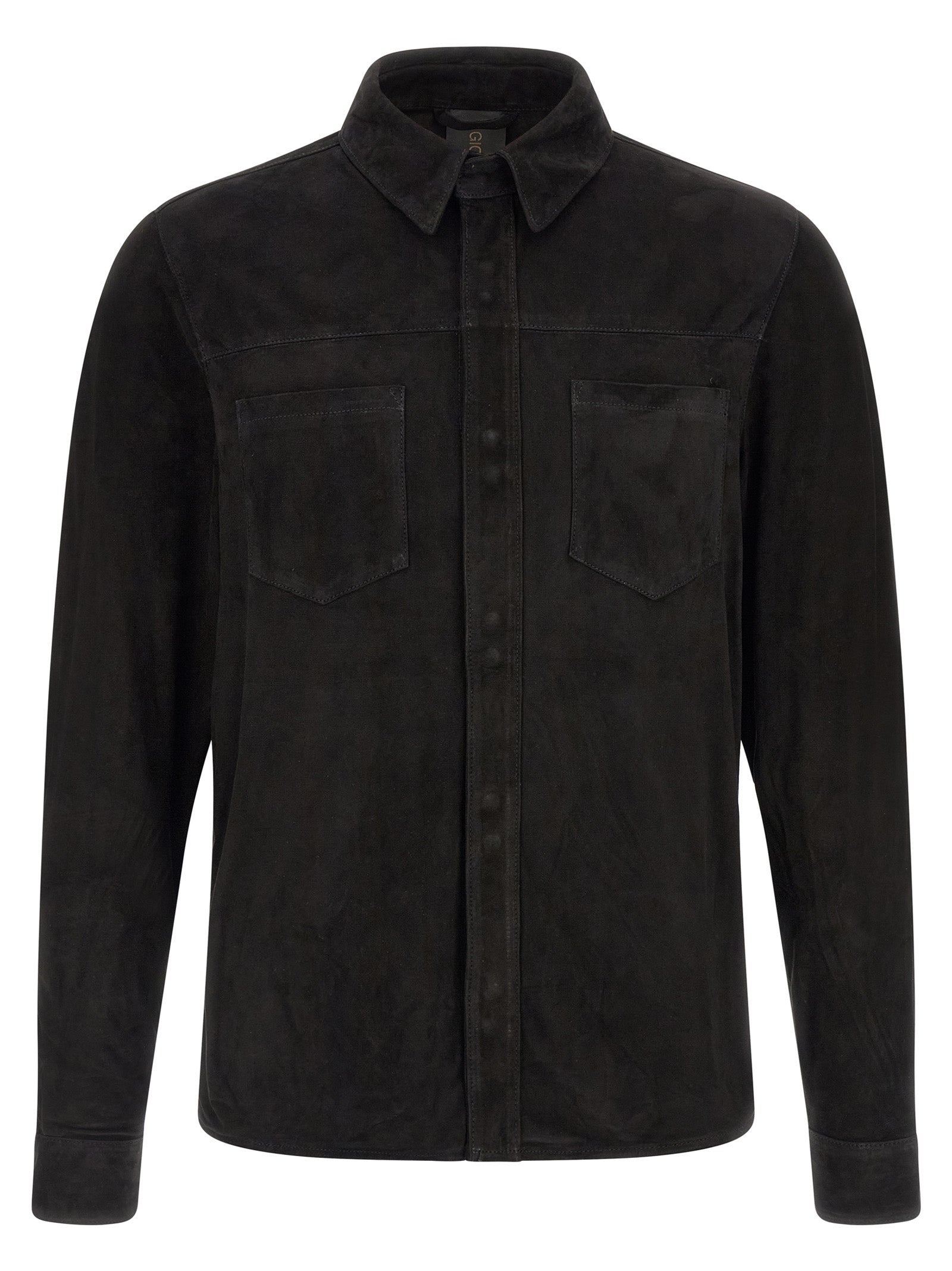 GIORGIO BRATO Schwarze Wildlederbluse