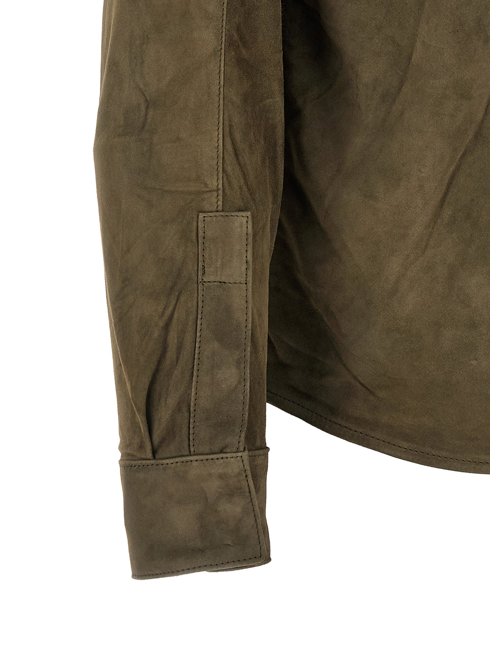 GIORGIO BRATO Zweifarbige Wildlederbluse