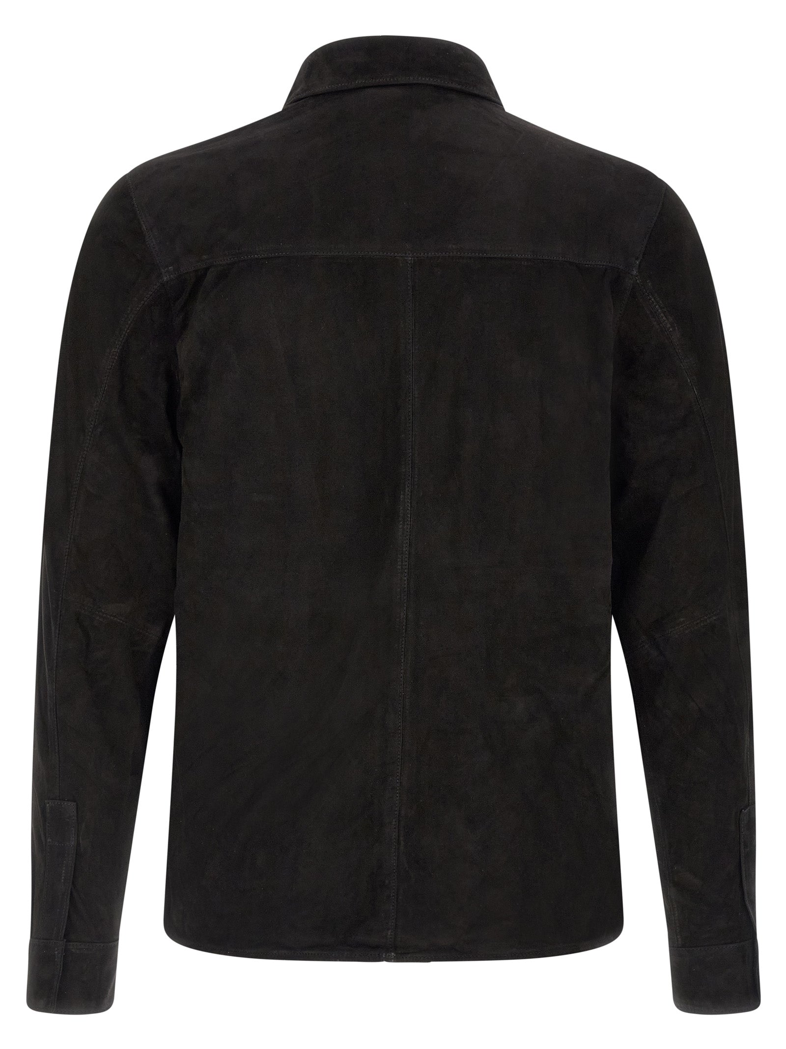 GIORGIO BRATO Schwarze Wildlederbluse