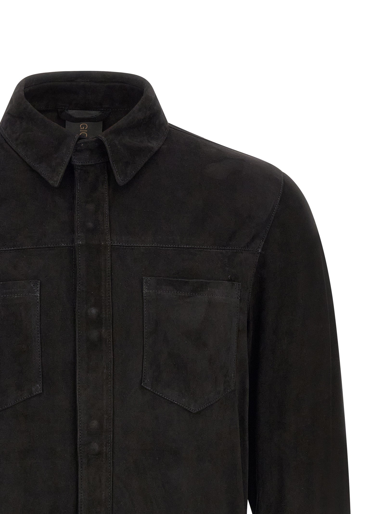 GIORGIO BRATO Schwarze Wildlederbluse
