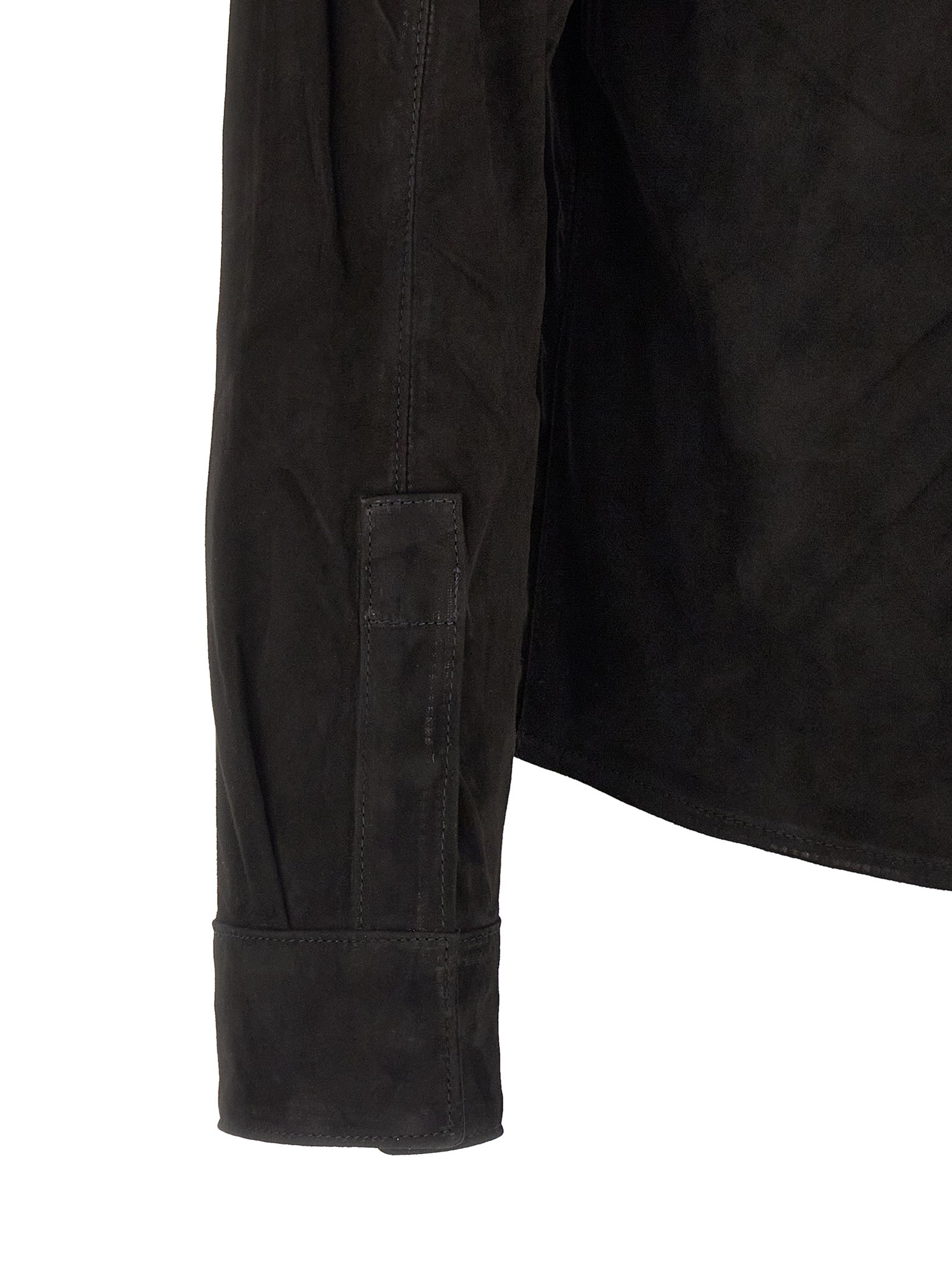 GIORGIO BRATO Schwarze Wildlederbluse