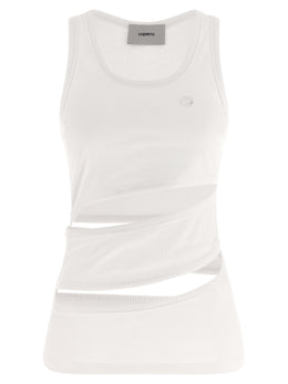 Coperni Weiße Bio-Baumwoll-Trägershirts