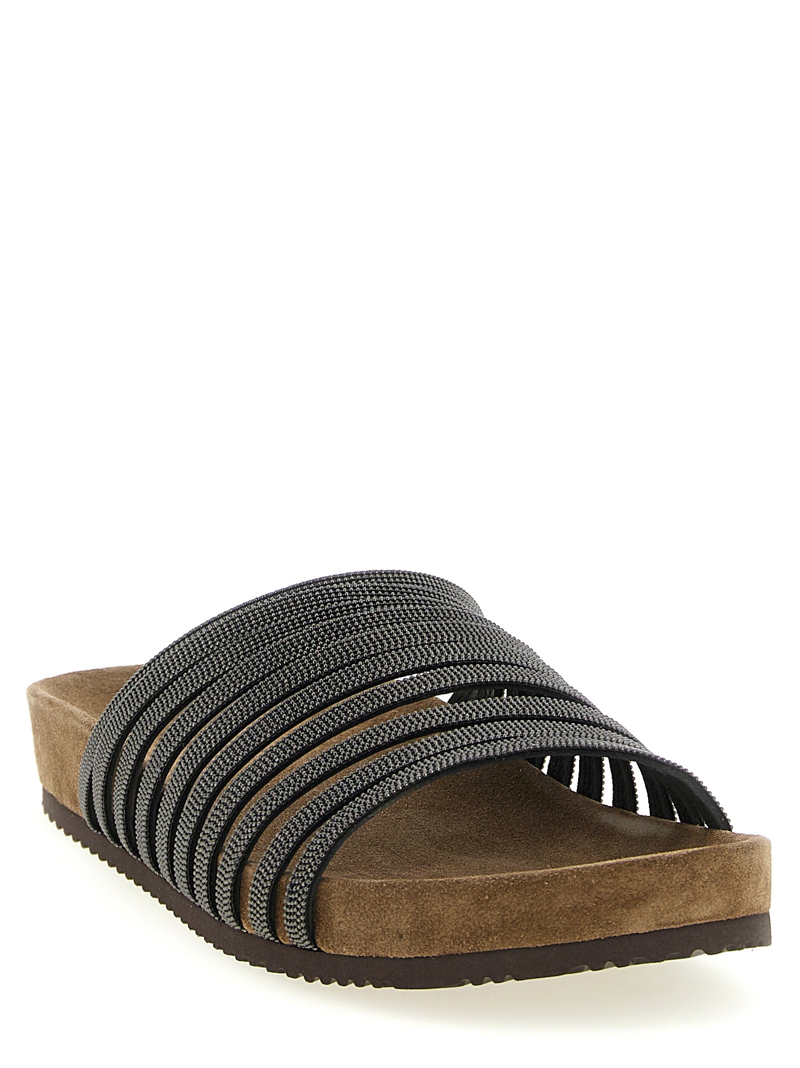Brunello Cucinelli Schwarze Lammleder-Slipper