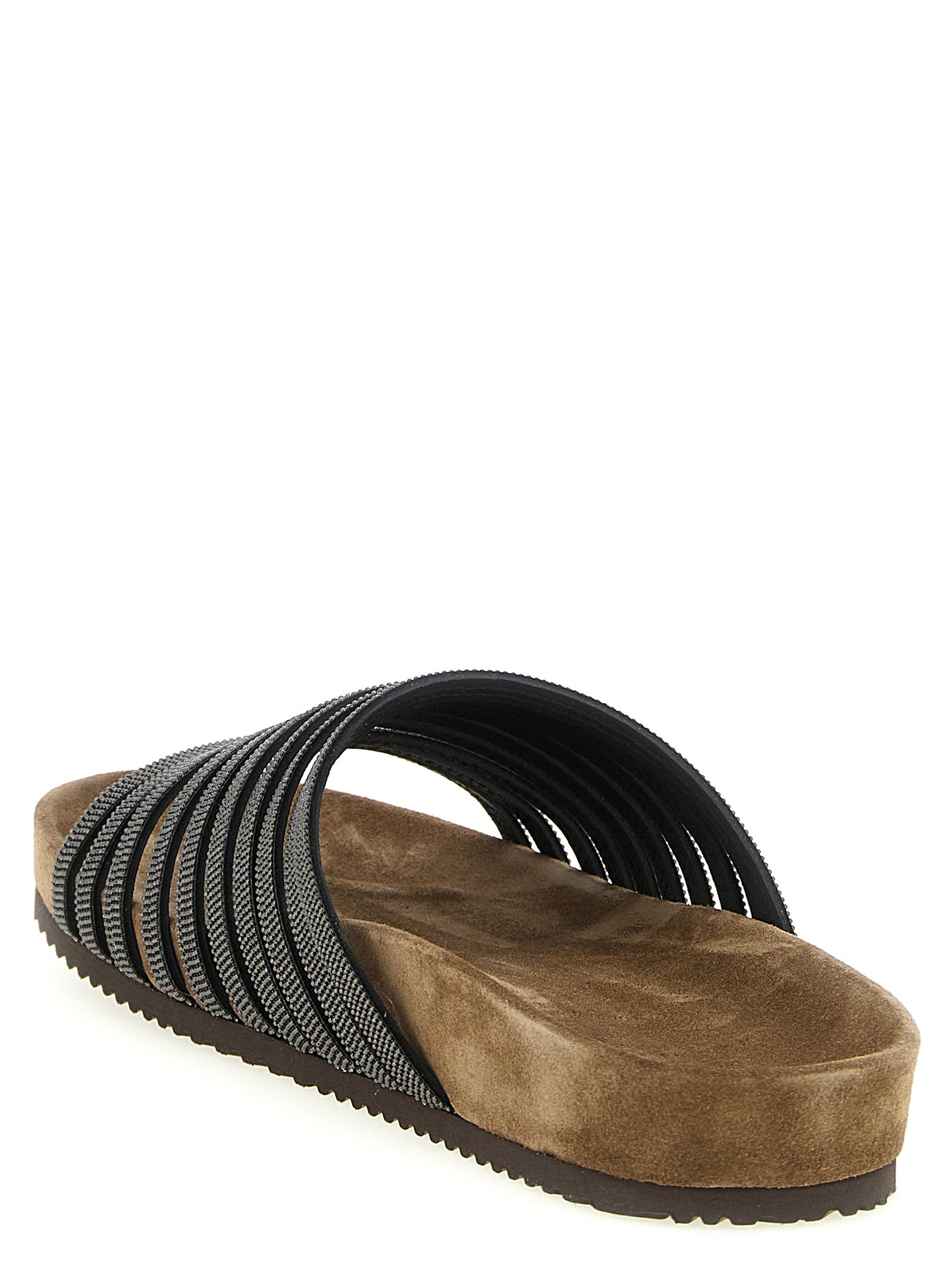 Brunello Cucinelli Schwarze Lammleder-Slipper