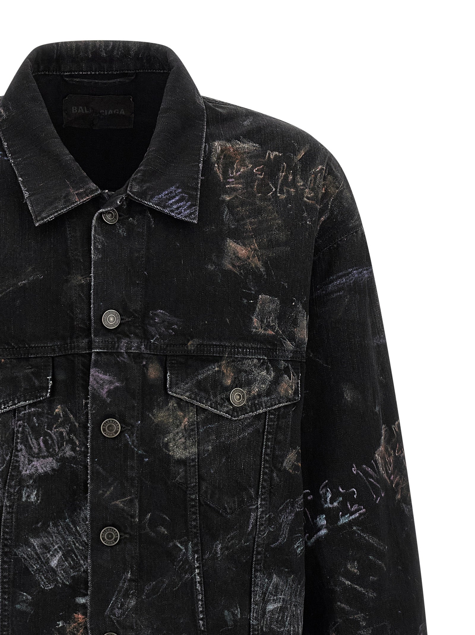 Balenciaga Schwarze Baumwoll-Denimjacke