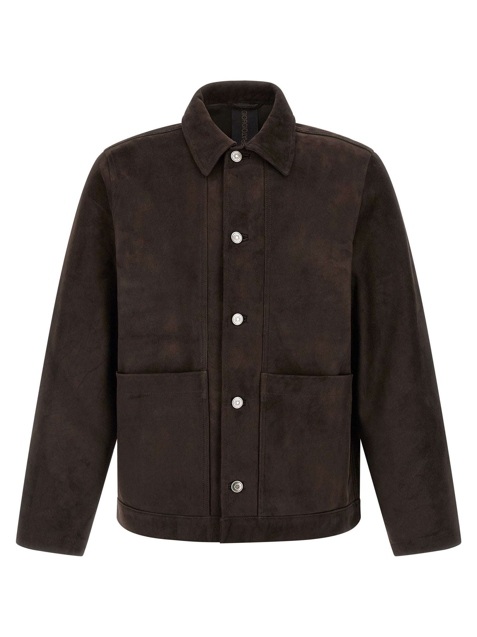 GIORGIO BRATO Braune Wildleder-Lederjacke