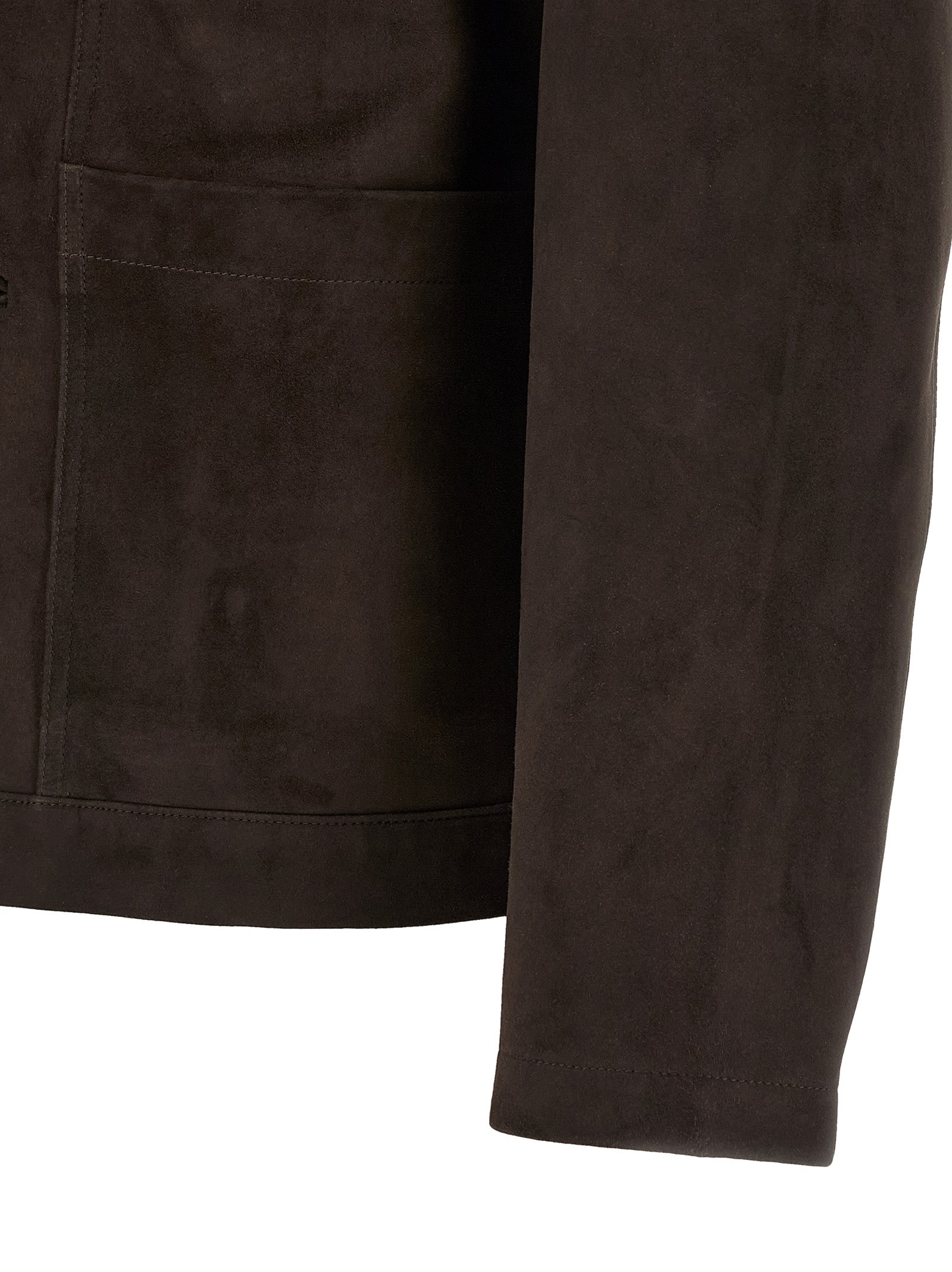 GIORGIO BRATO Braune Wildleder-Lederjacke