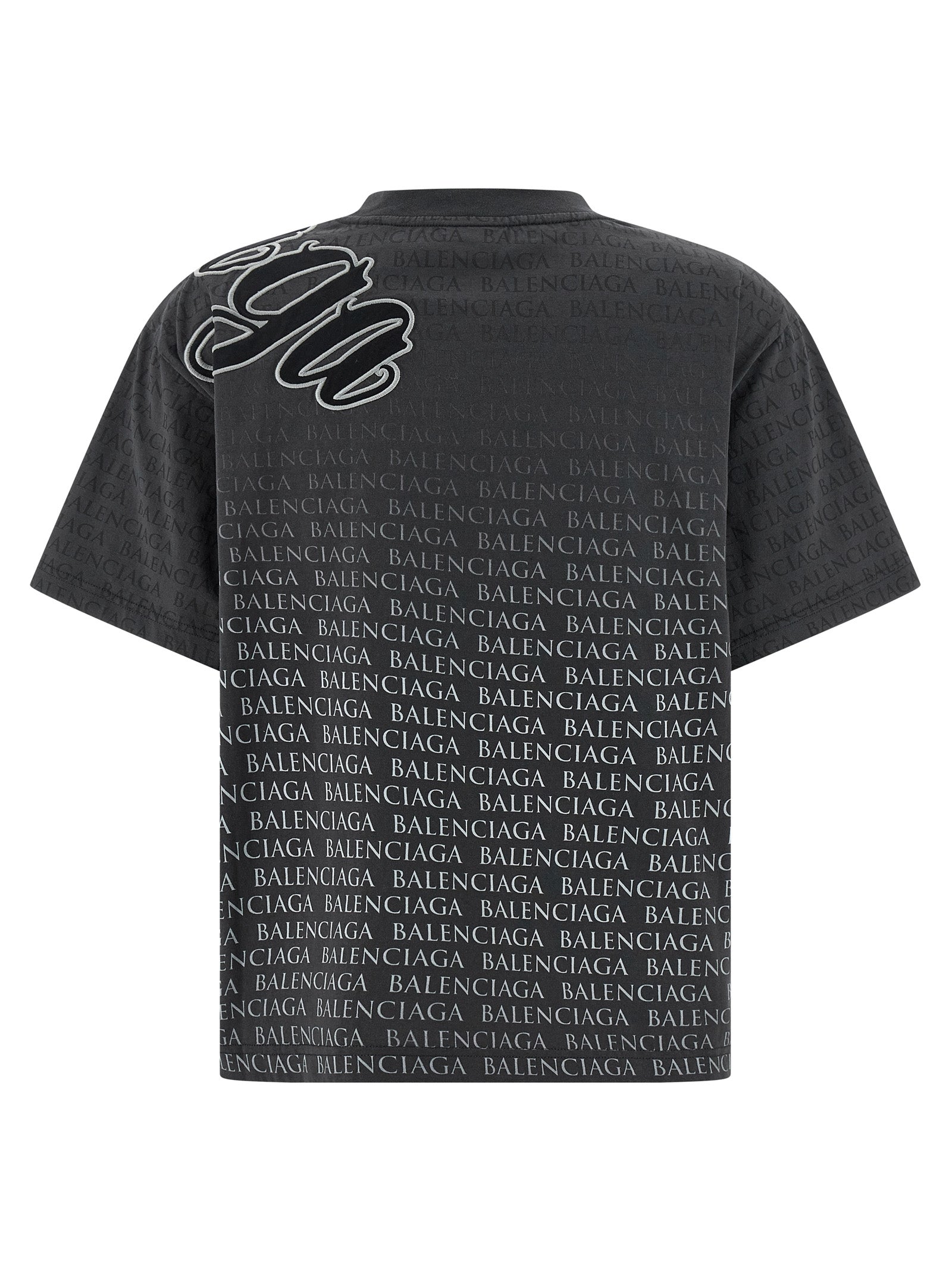 Balenciaga Schwarzes Baumwoll-T-Shirt