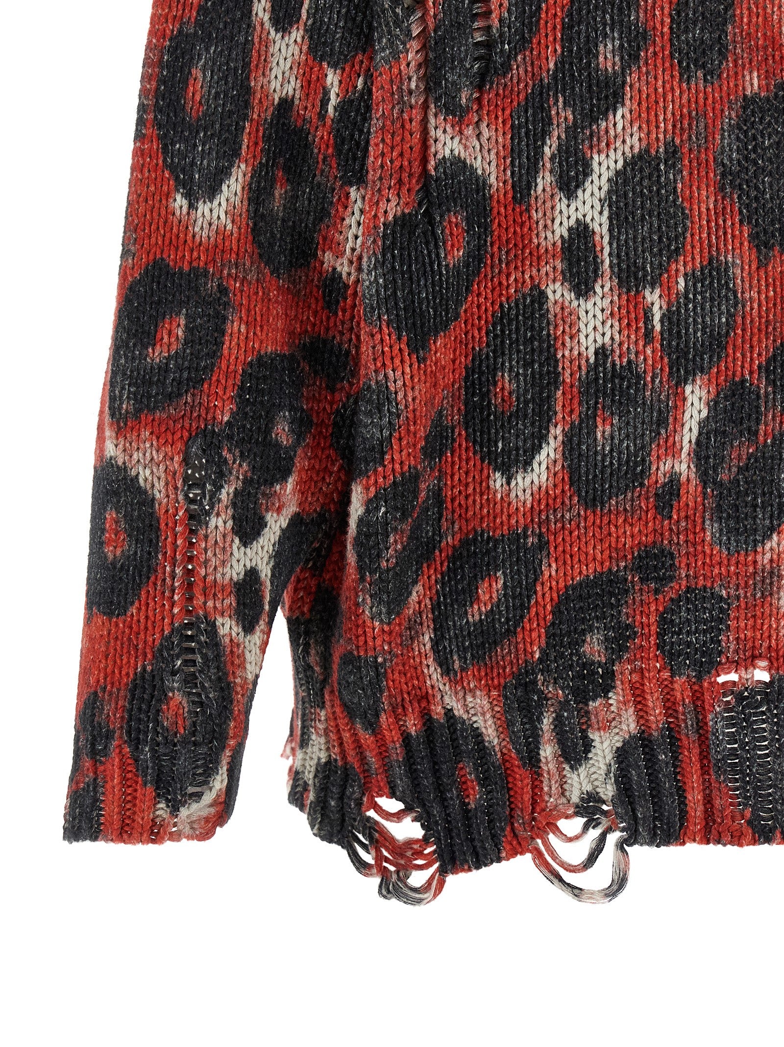 R13 Mehrfarbige Baumwollstrickjacke