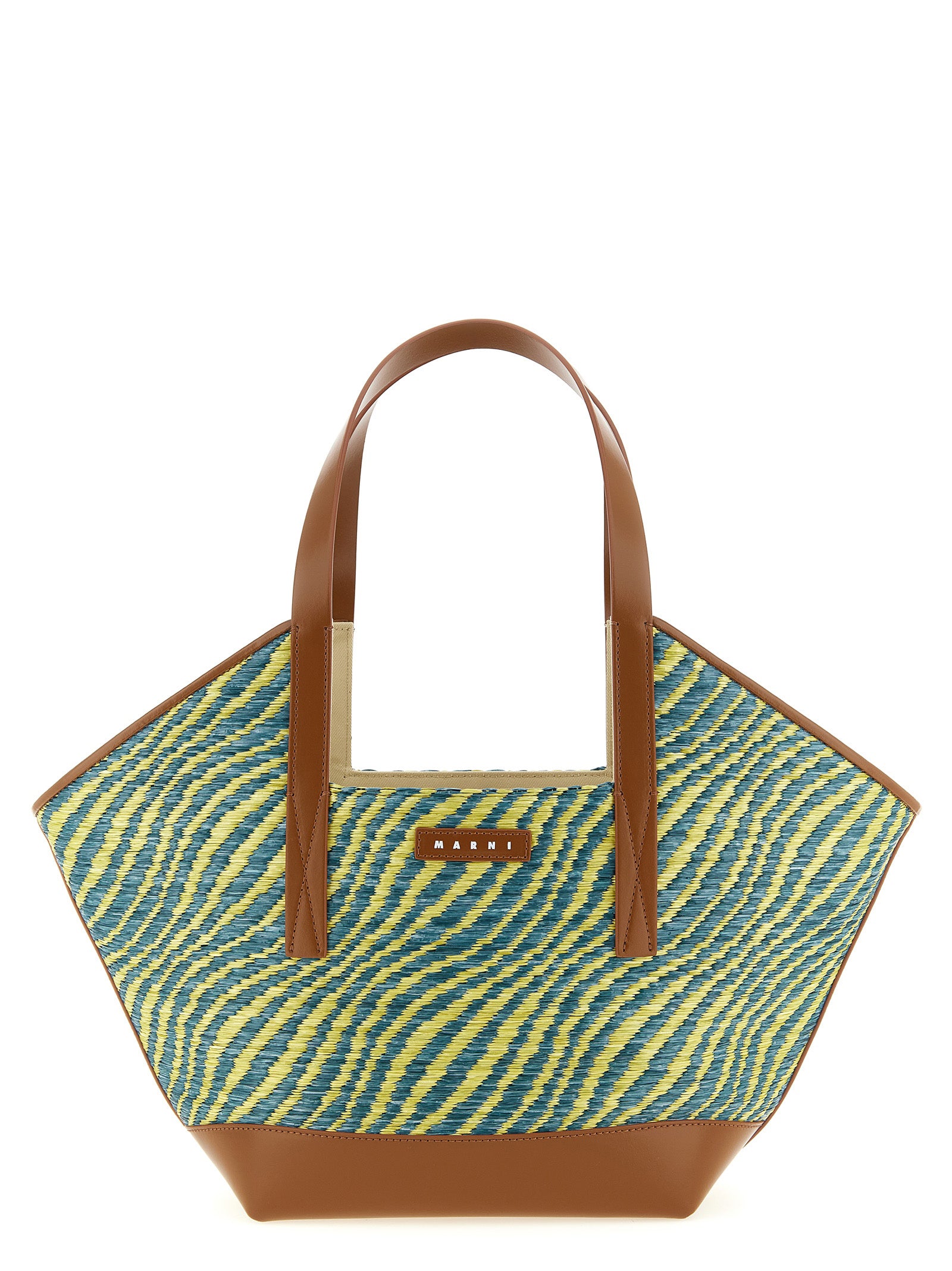 Marni Zweifarbige Shopper-Tasche aus Polyamid