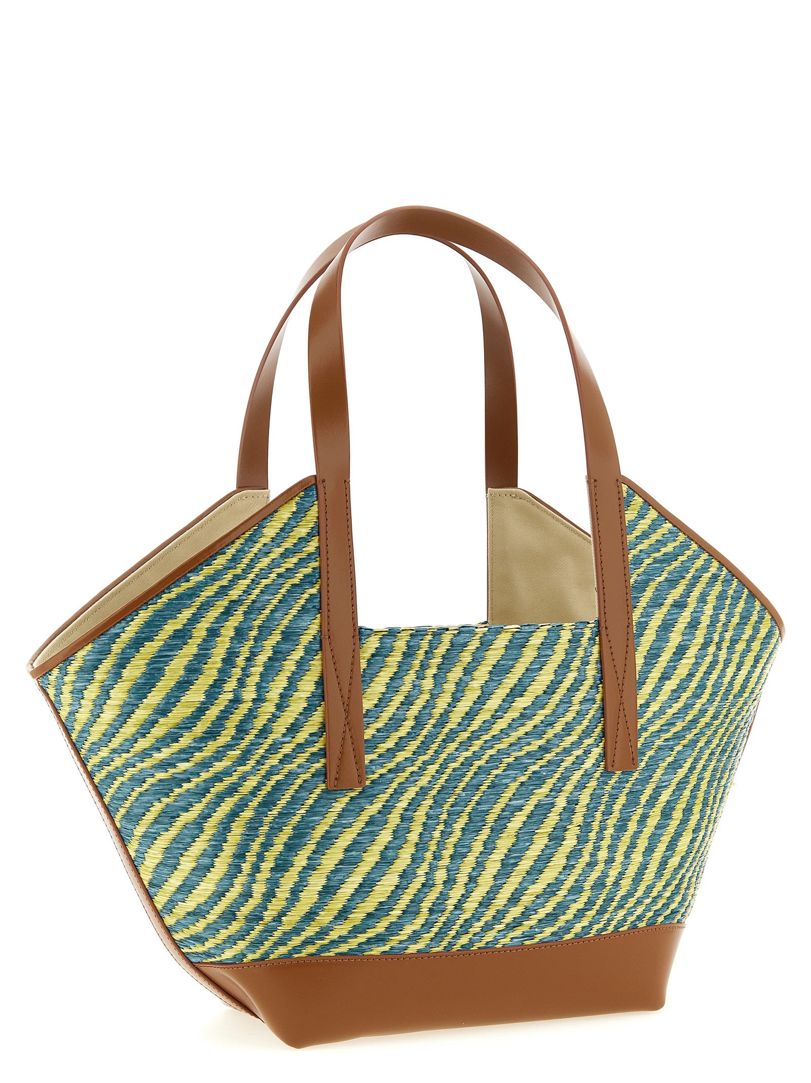 Marni Zweifarbige Shopper-Tasche aus Polyamid