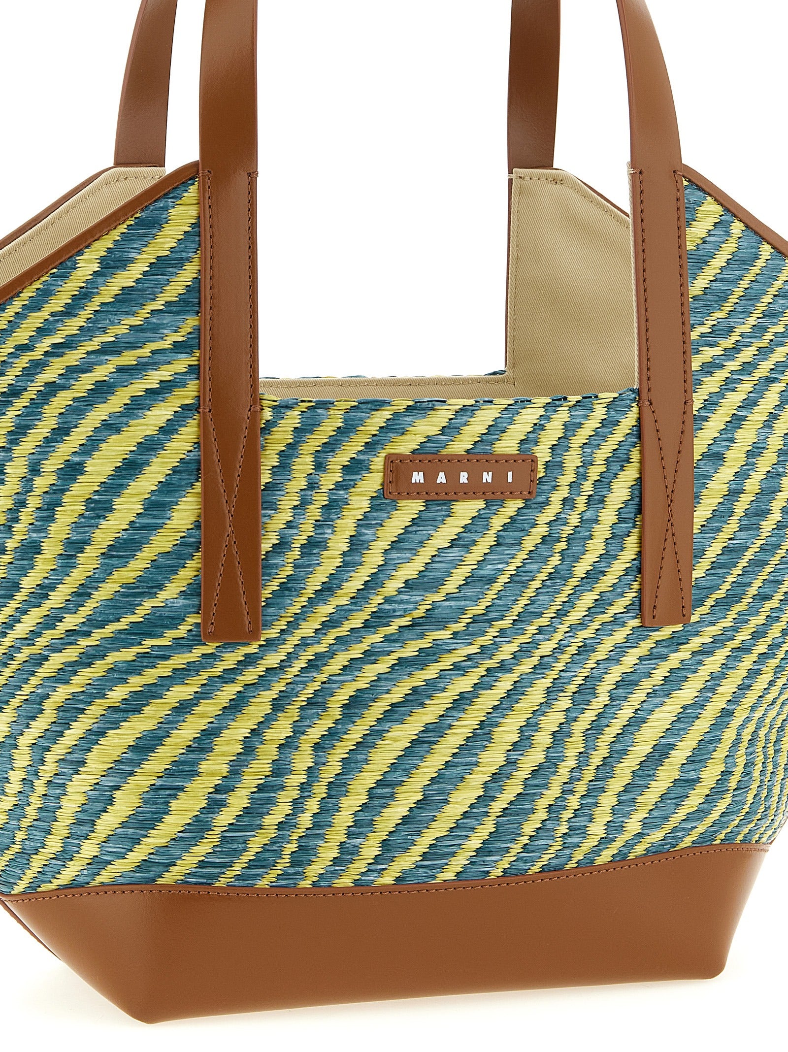 Marni Zweifarbige Shopper-Tasche aus Polyamid
