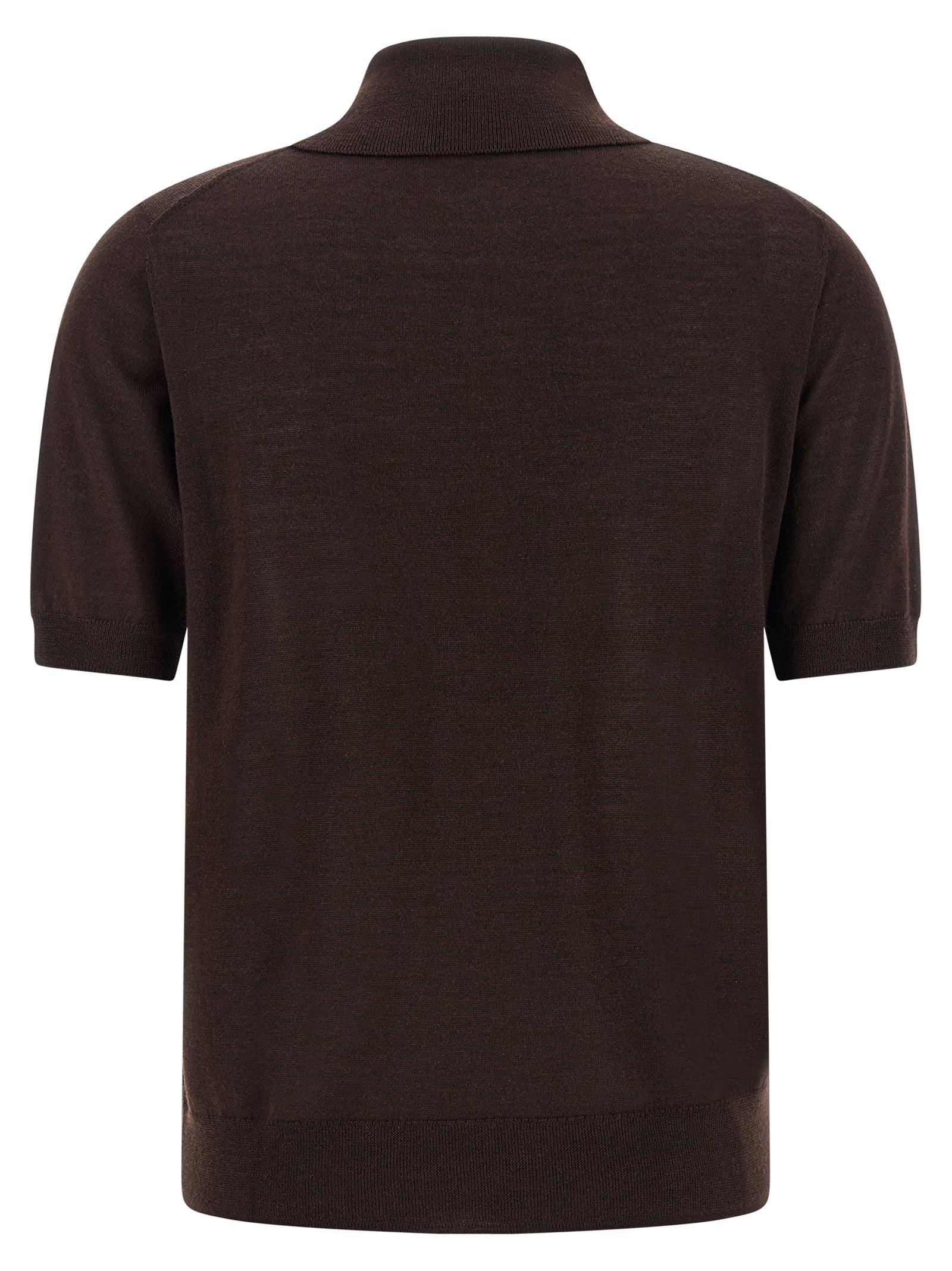 P.A.R.O.S.H. Braunes Woll-Poloshirt