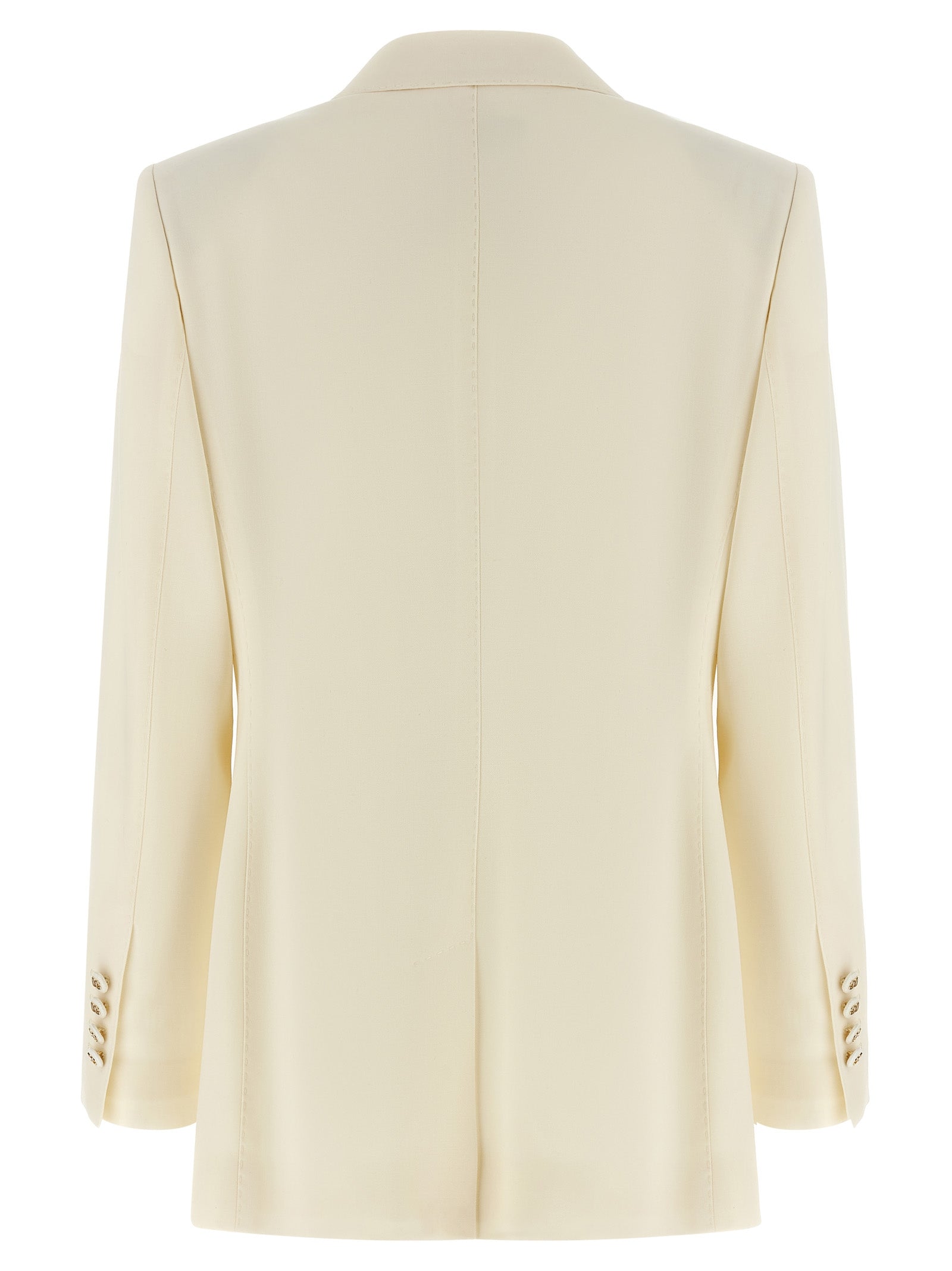 Dolce & Gabbana Weißer Blazer aus reiner Schurwolle