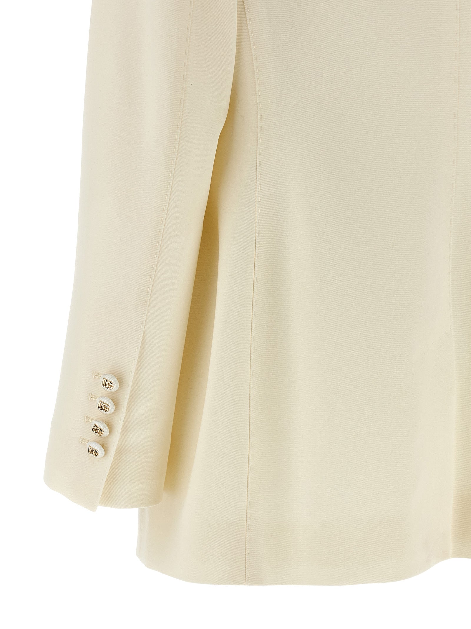 Dolce & Gabbana Weißer Blazer aus reiner Schurwolle