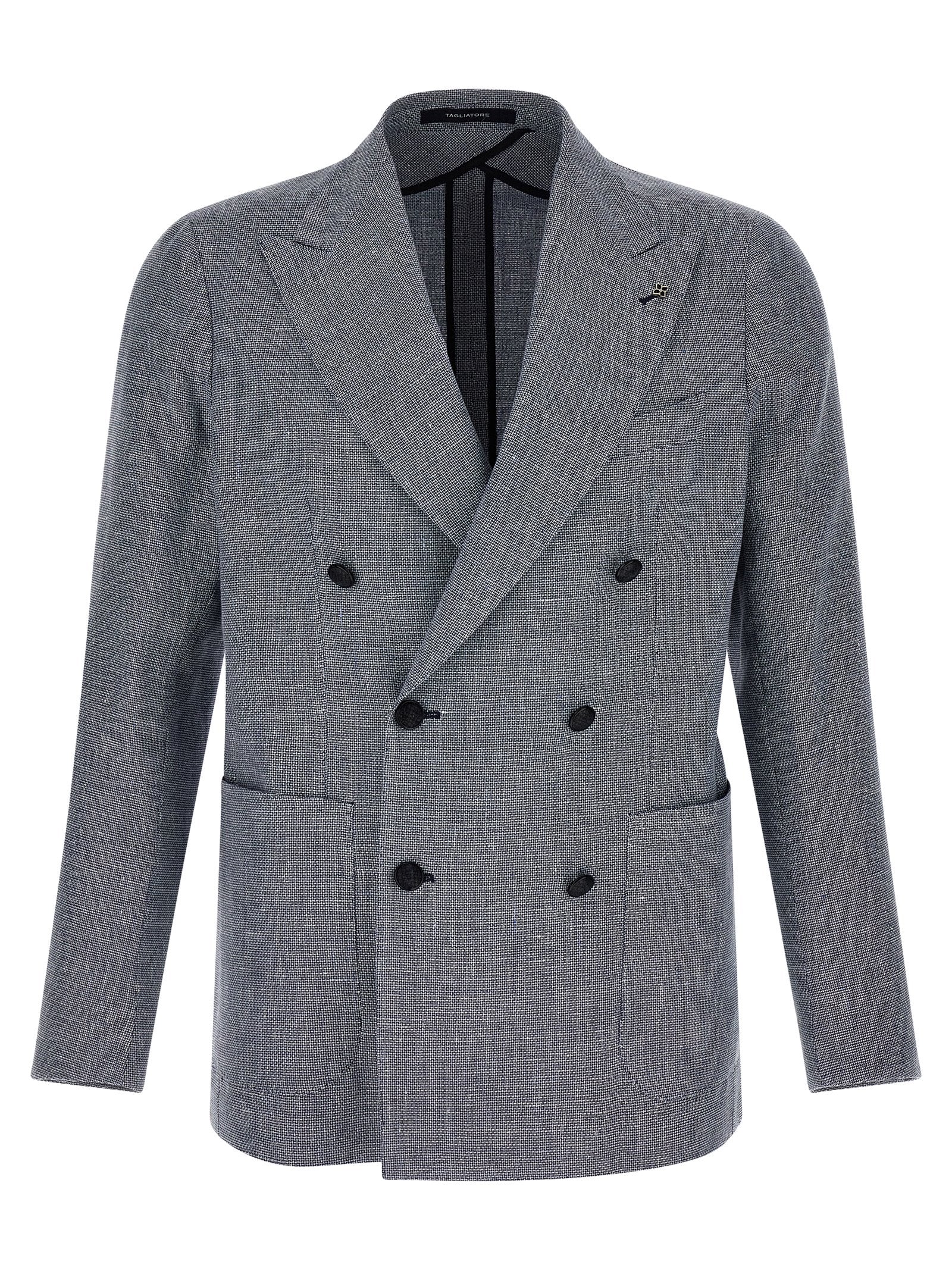 Tagliatore Blauer Leinenblazer