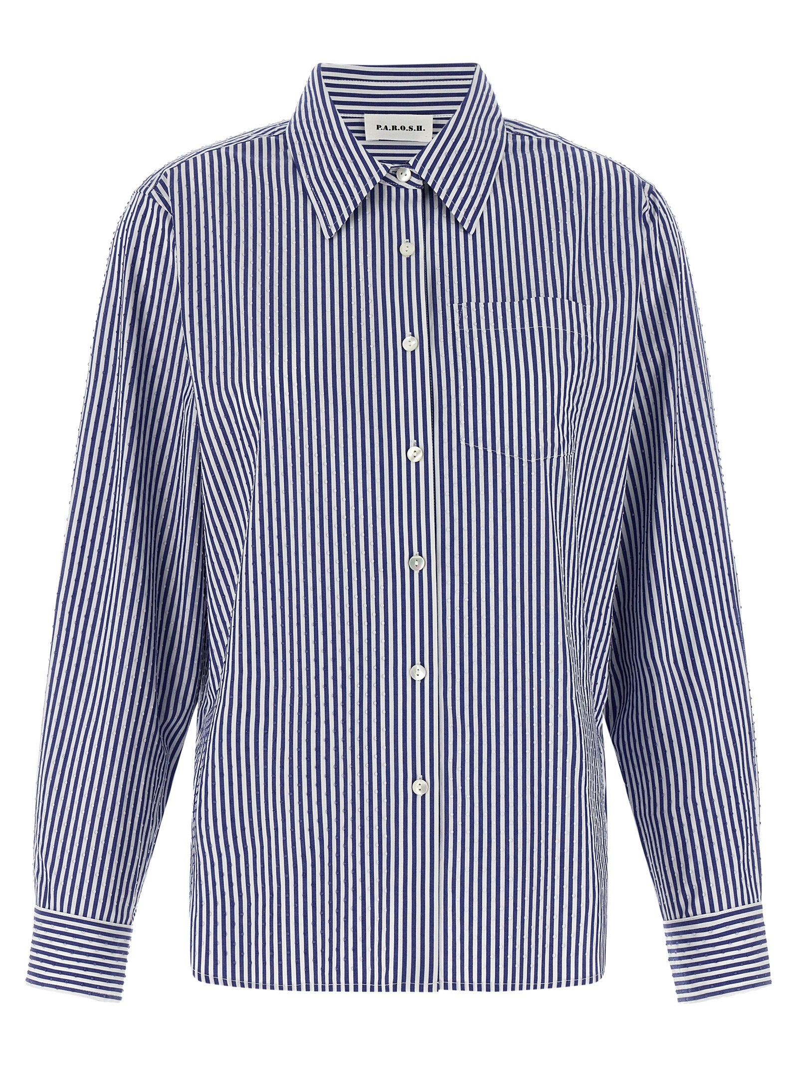 P.A.R.O.S.H. Blaue Baumwollbluse