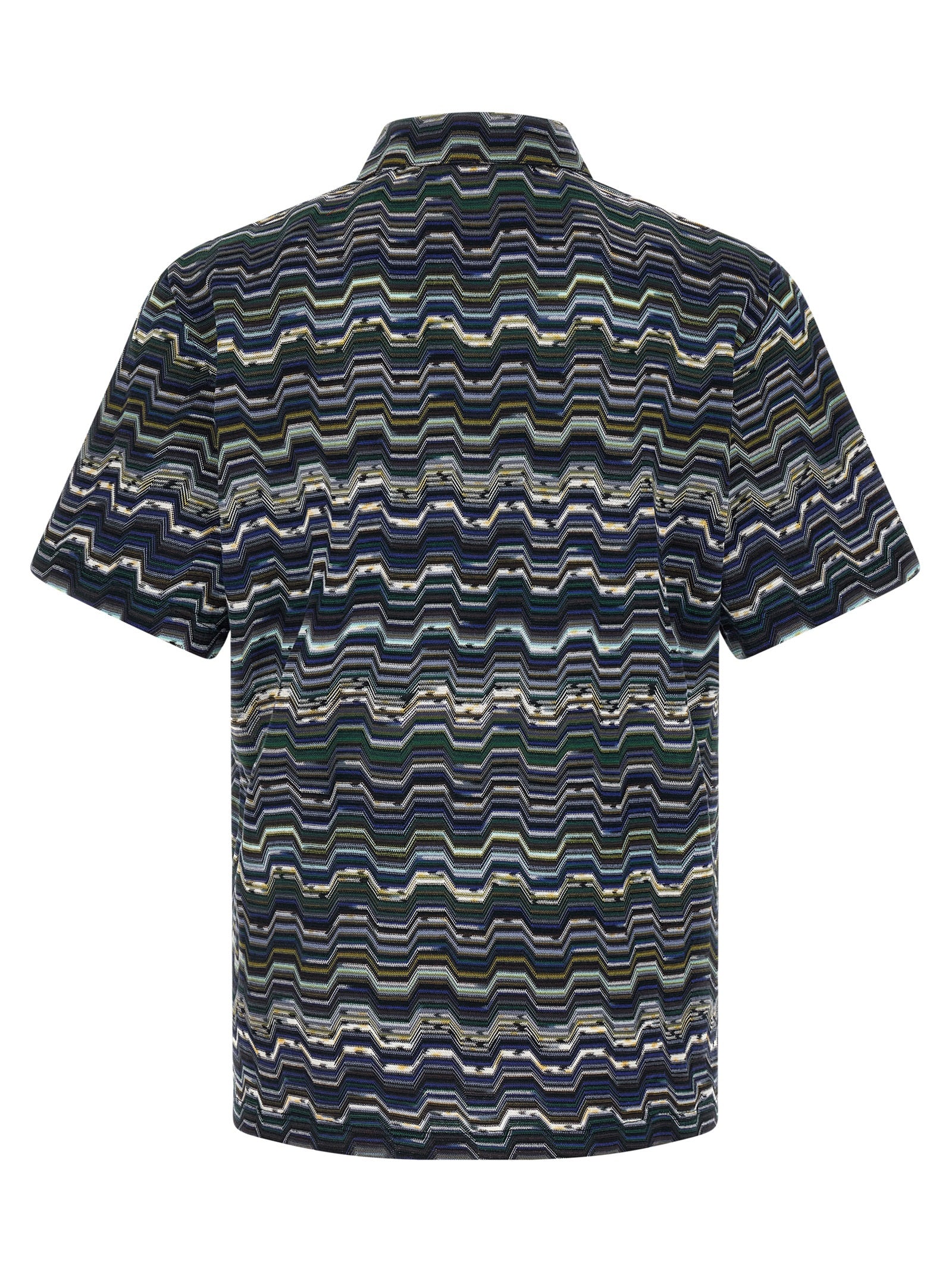 Missoni Blaues Baumwoll-Polohemd