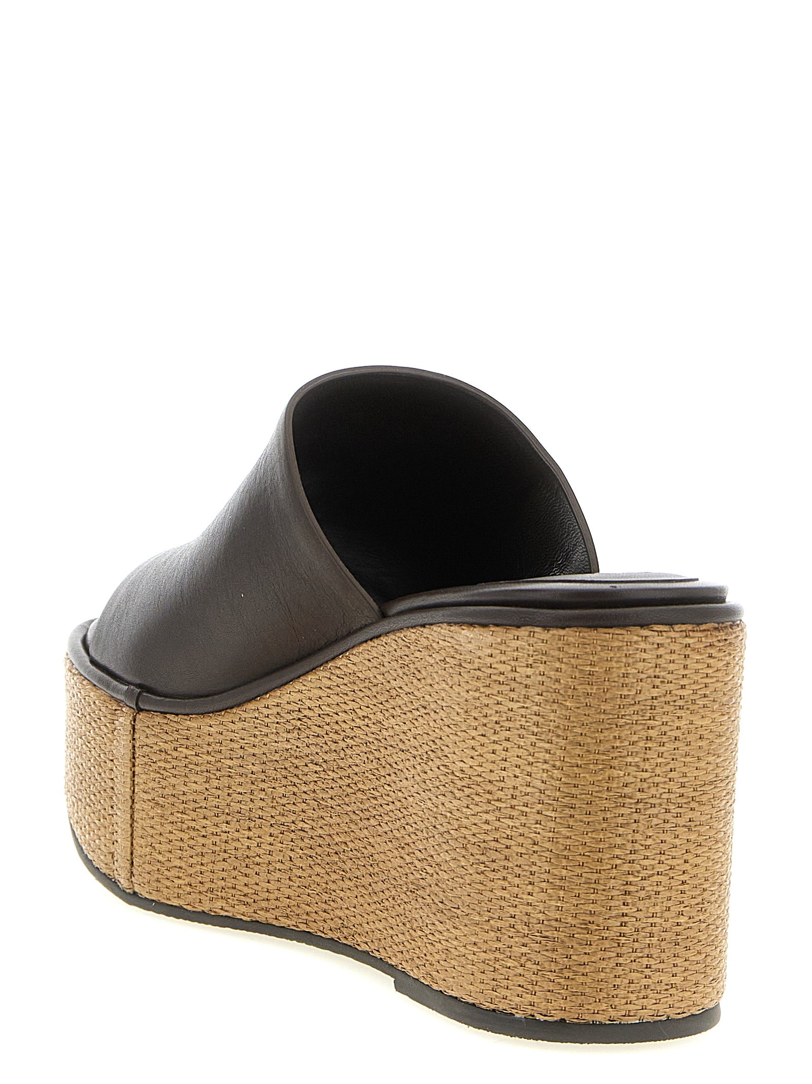 Brunello Cucinelli Keilsandalen aus braunem Kalbsleder