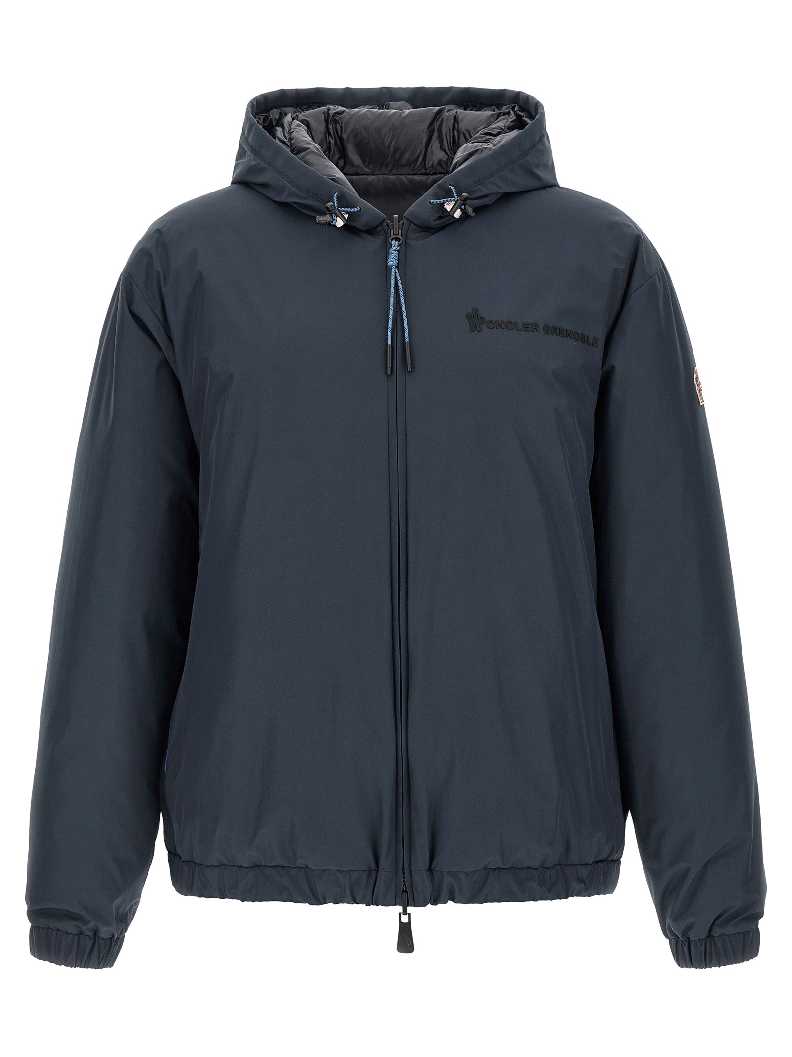 Moncler Grenoble Blaue Shell-Jacke aus Polyamid