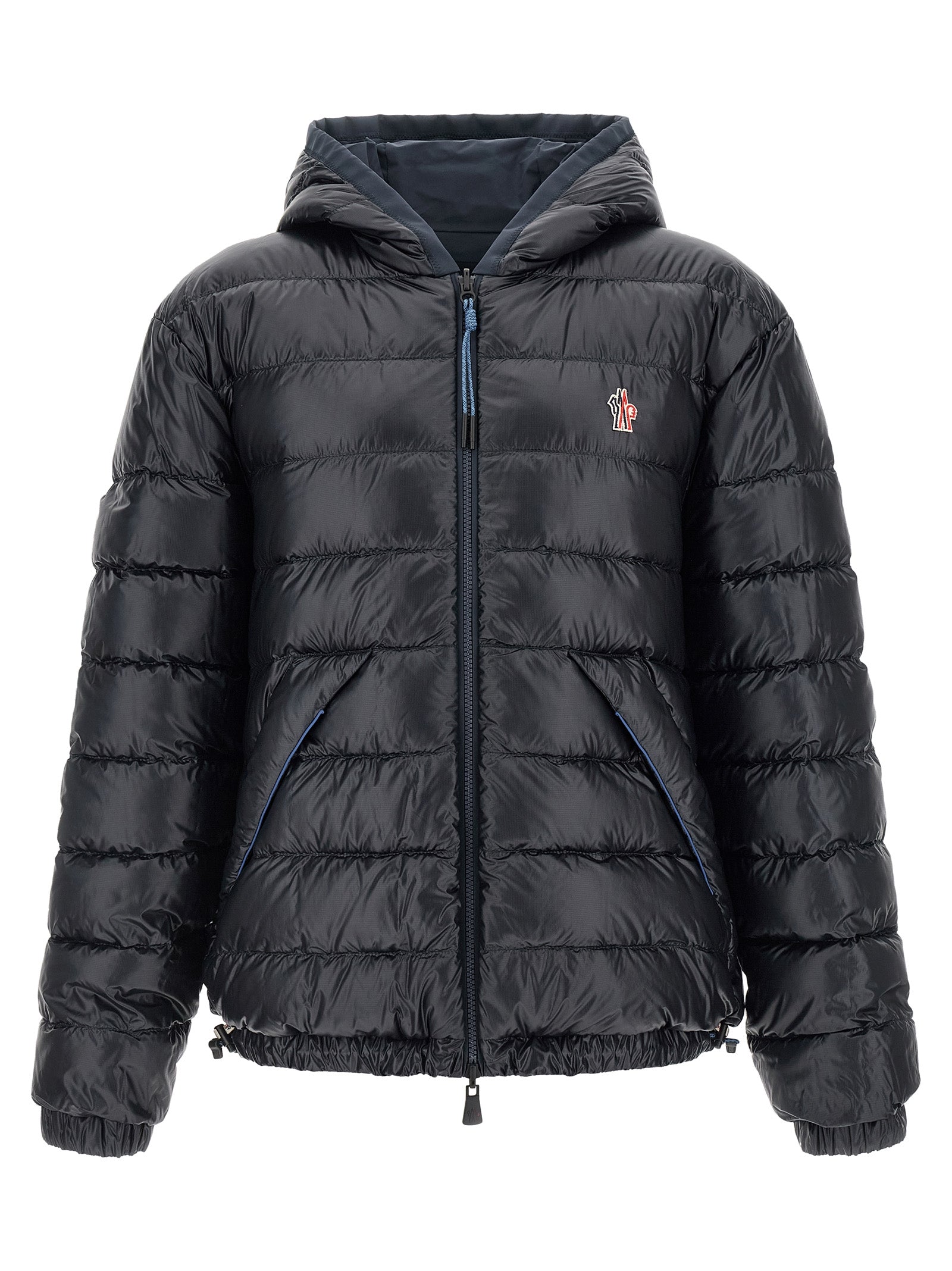 Moncler Grenoble Blaue Shell-Jacke aus Polyamid