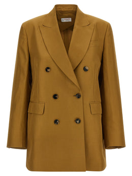 Alberto Biani Brauner Viskose-Blazer
