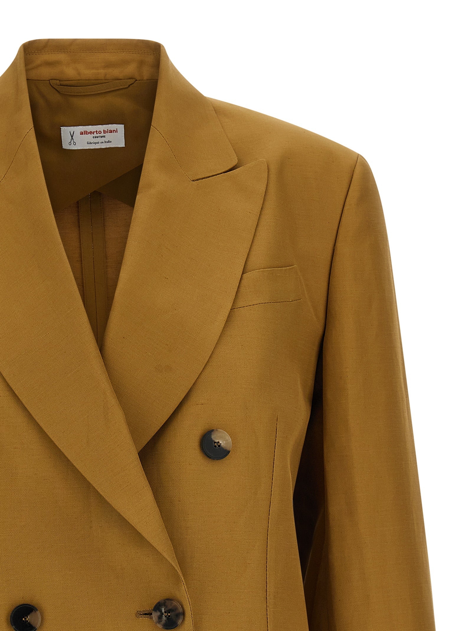 Alberto Biani Brauner Viskose-Blazer