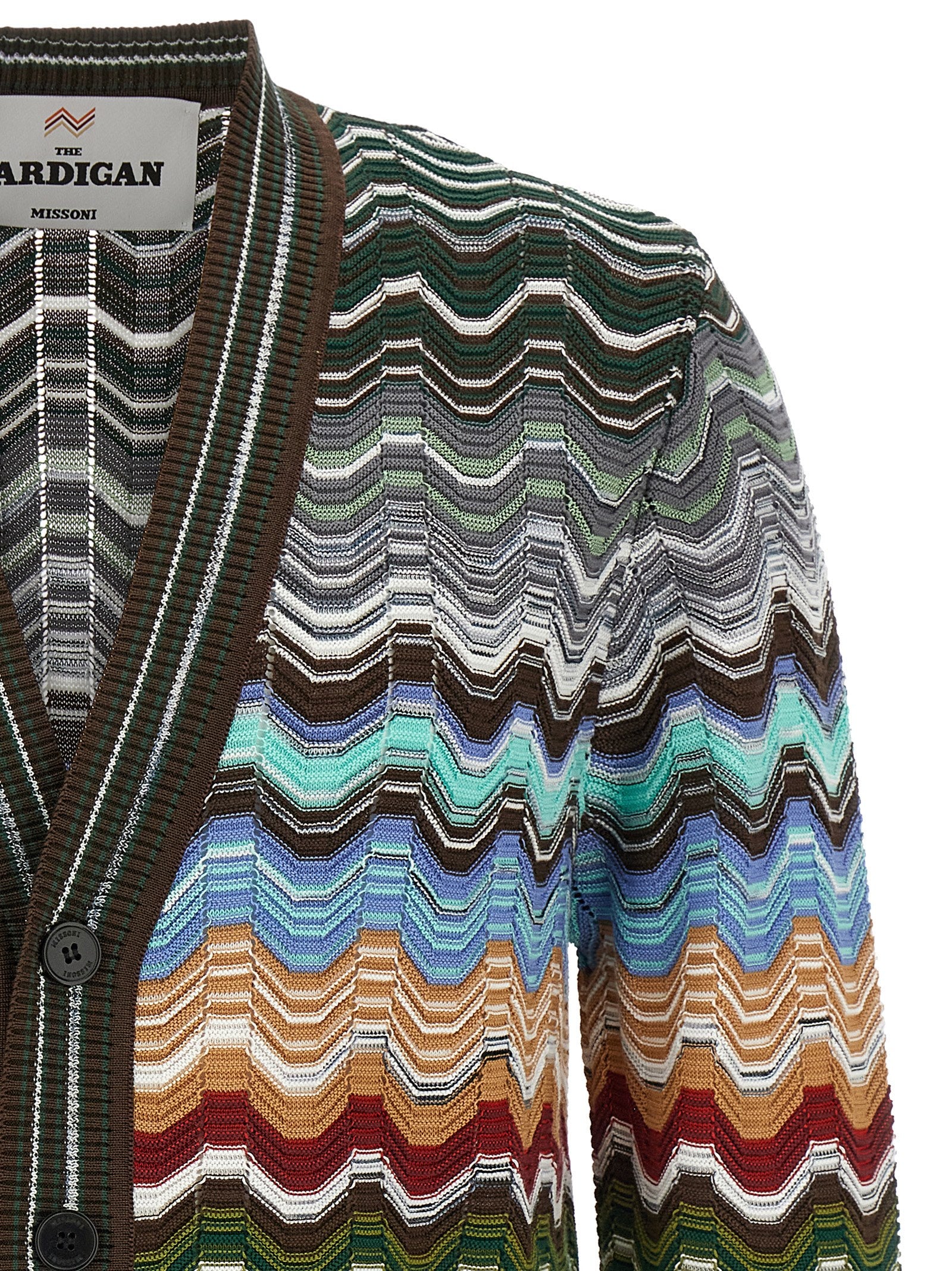 Missoni Mehrfarbige Baumwollstrickjacke