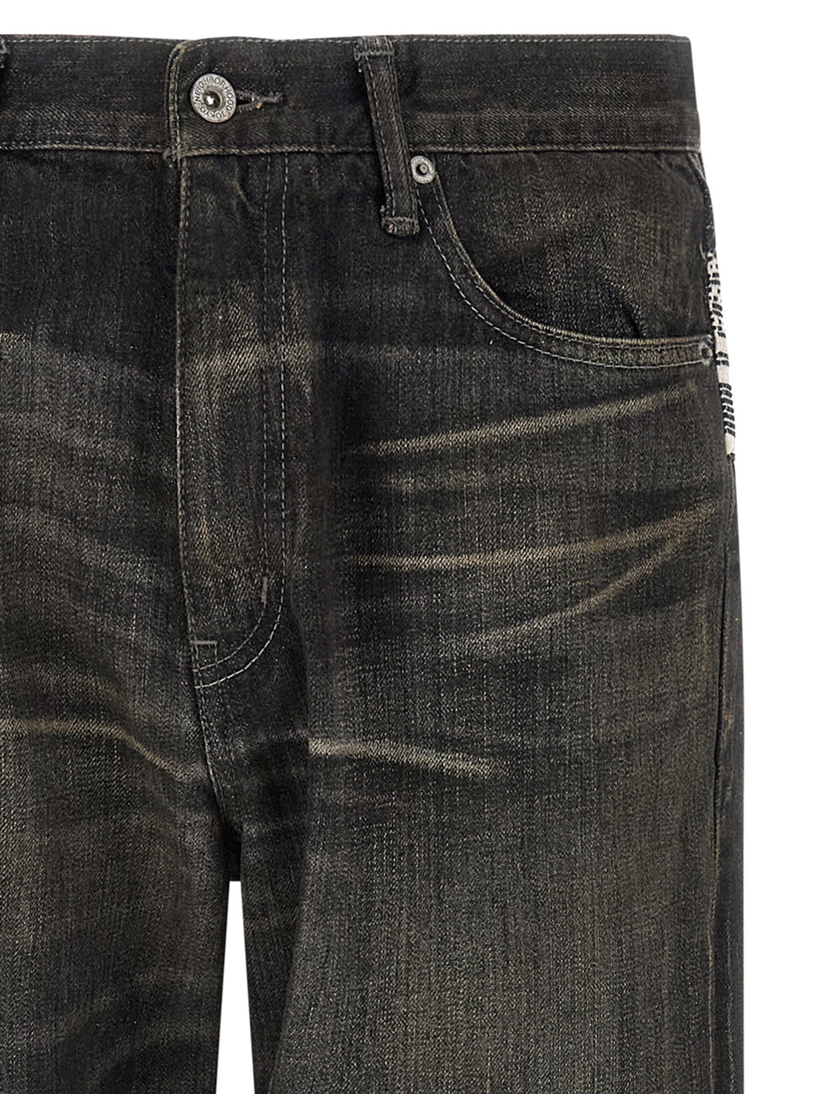 Yohji Yamamoto Schwarze Baumwoll-Jeans mit schmal zulaufendem Bein