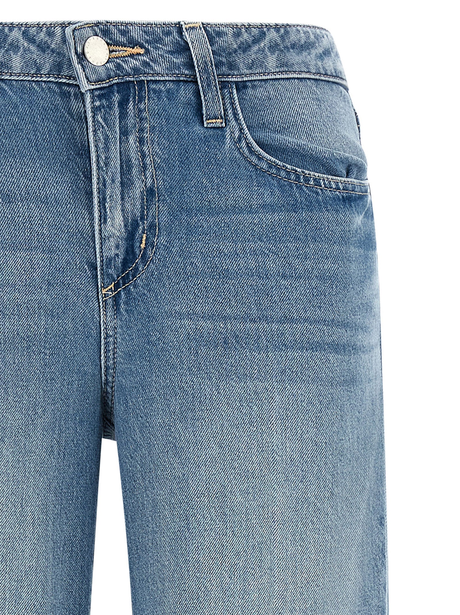 L'Agence Blaue Baumwolljeans Denim